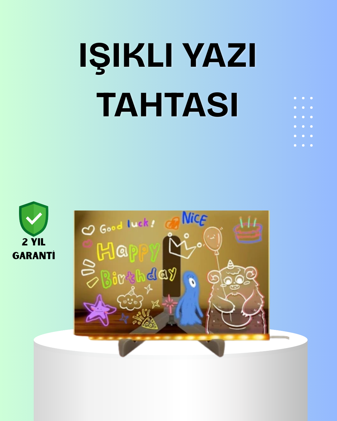 Yaratıcı Çizim ve Mesajlar İçin LED Işıklı Renkli Tahta - Bayi Depom Yaratıcı Çizim ve Mesajlar İçin LED Işıklı Renkli Tahta - Bayi Depom