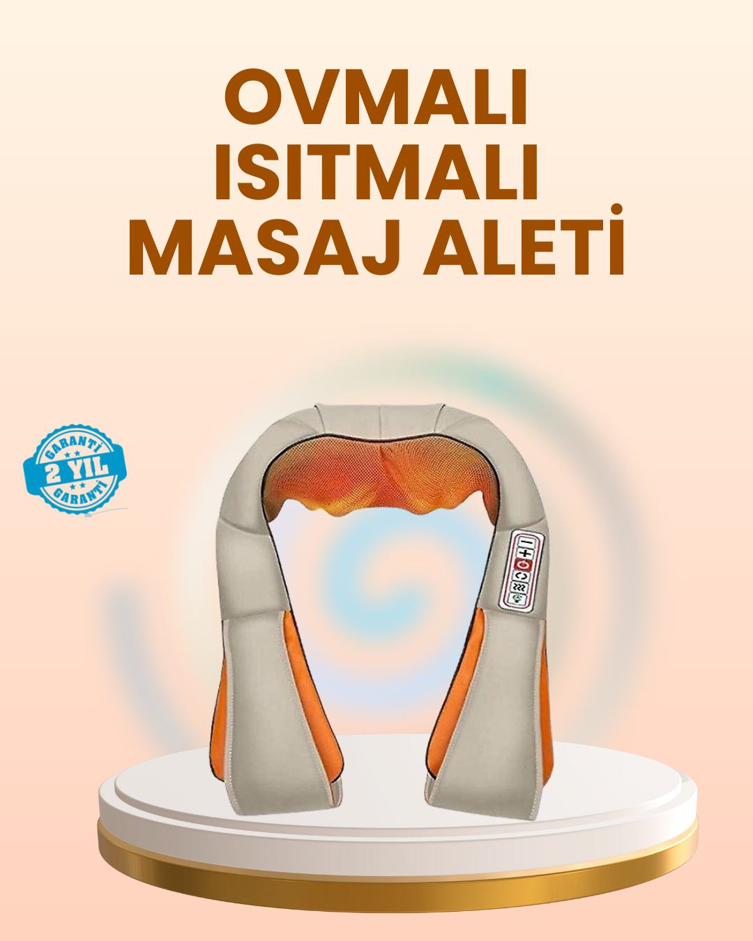 Ovmalı Isıtmalı Masaj Aleti Boyun Omuz Bel ve Ayak İçin Rahatlatıcı Etki - Bayi Depom