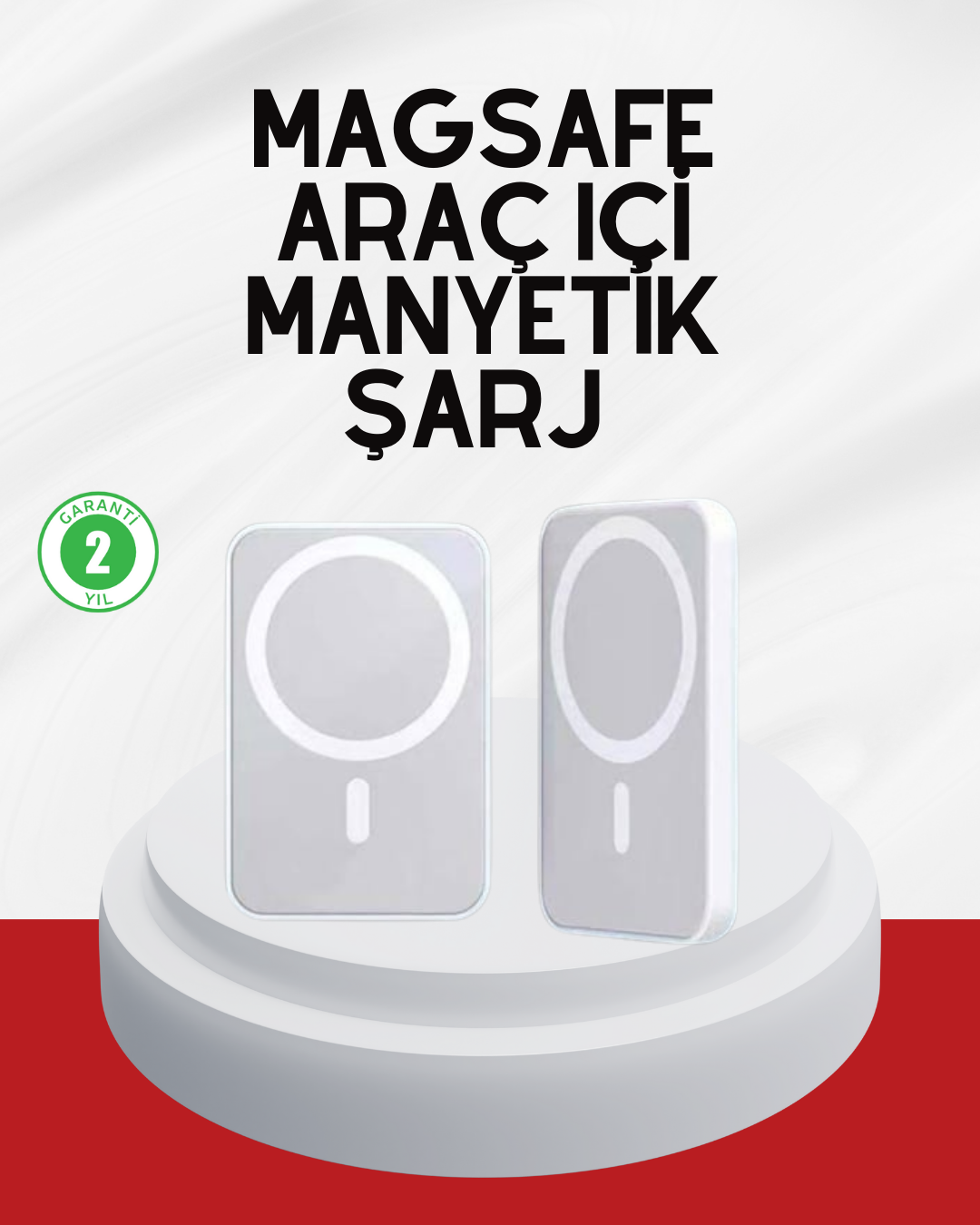 Şık Tasarımlı MagSafe Araç Telefon Tutucu Type-C Girişli - Bayi Depom
