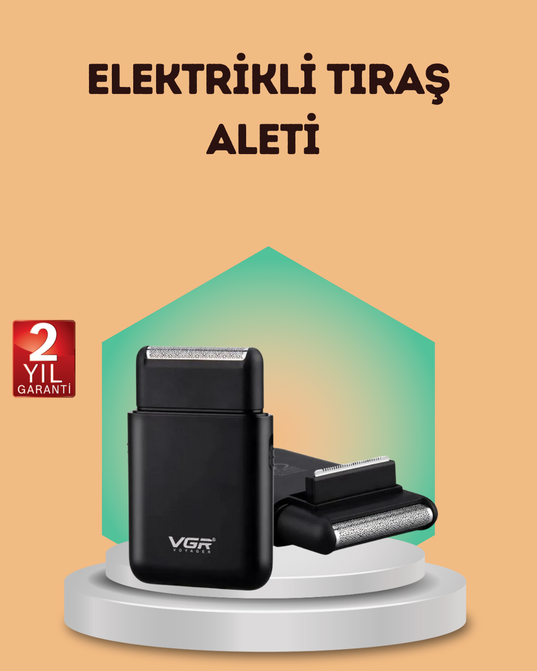 Çift Başlıklı Elektrikli Tıraş Makinesi | Suya Dayanıklı, Hafif ve Ergonomik - Bayi Depom Çift Başlıklı Elektrikli Tıraş Makinesi | Suya Dayanıklı, Hafif ve Ergonomik - Bayi Depom