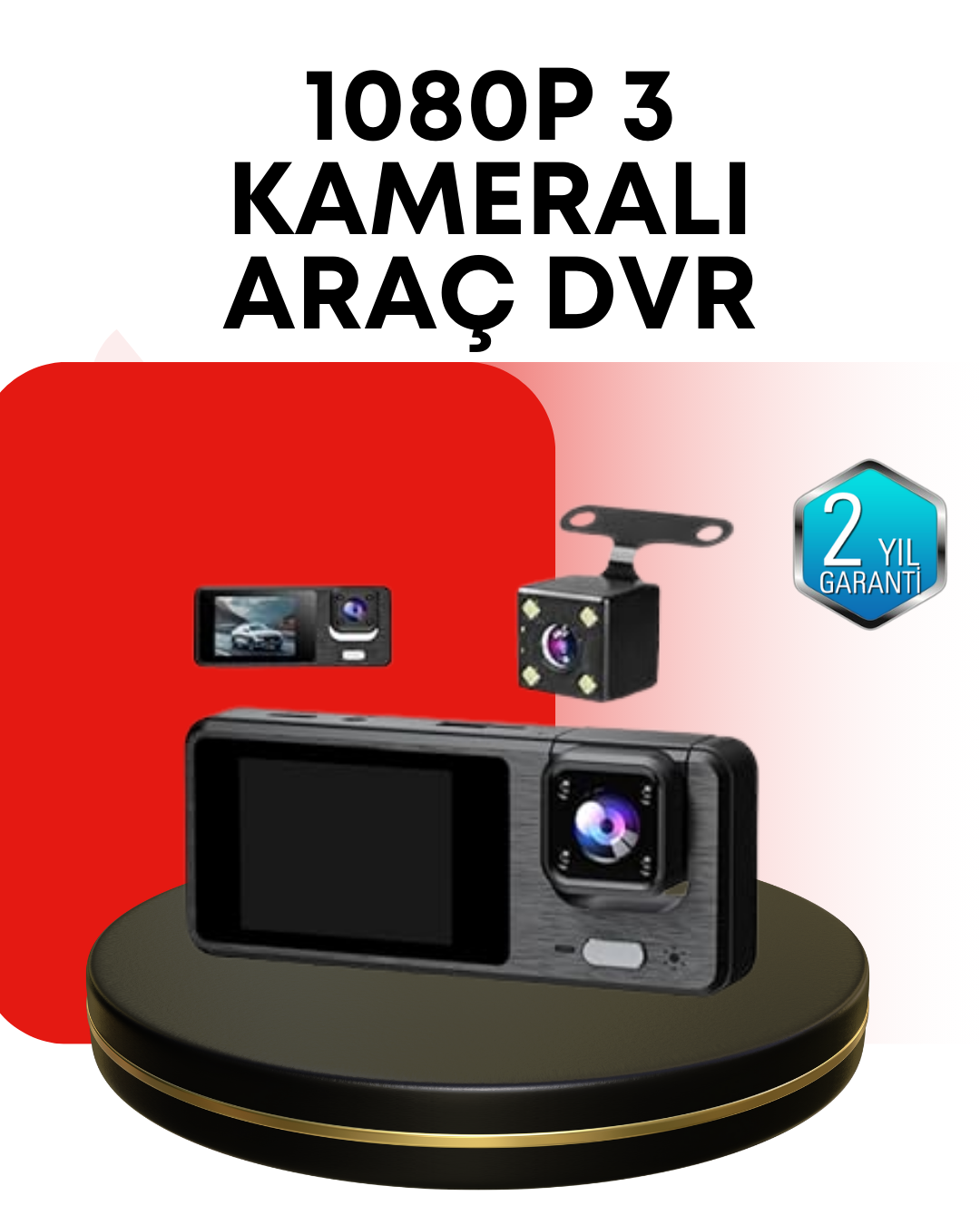 Araç Kamerası 3’lü Sistem | Full HD, Sesli Kayıt ve Park Gözetimi - Bayi Depom Araç Kamerası 3’lü Sistem | Full HD, Sesli Kayıt ve Park Gözetimi - Bayi Depom