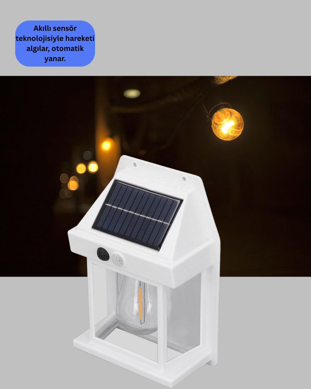 1800 mAh Pilli Solar Duvar Aydınlatma Yeni Nesil - Bayi Depom