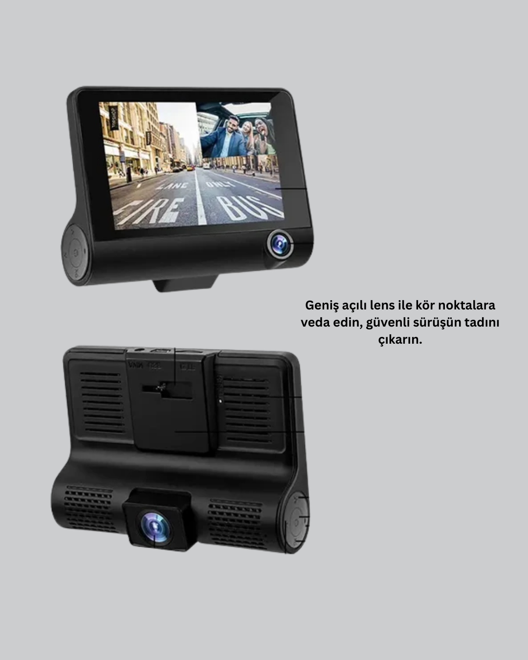 170° Geniş Açılı Araç Kamerası – 4.0” IPS Ekranlı Full HD DVR - Bayi Depom