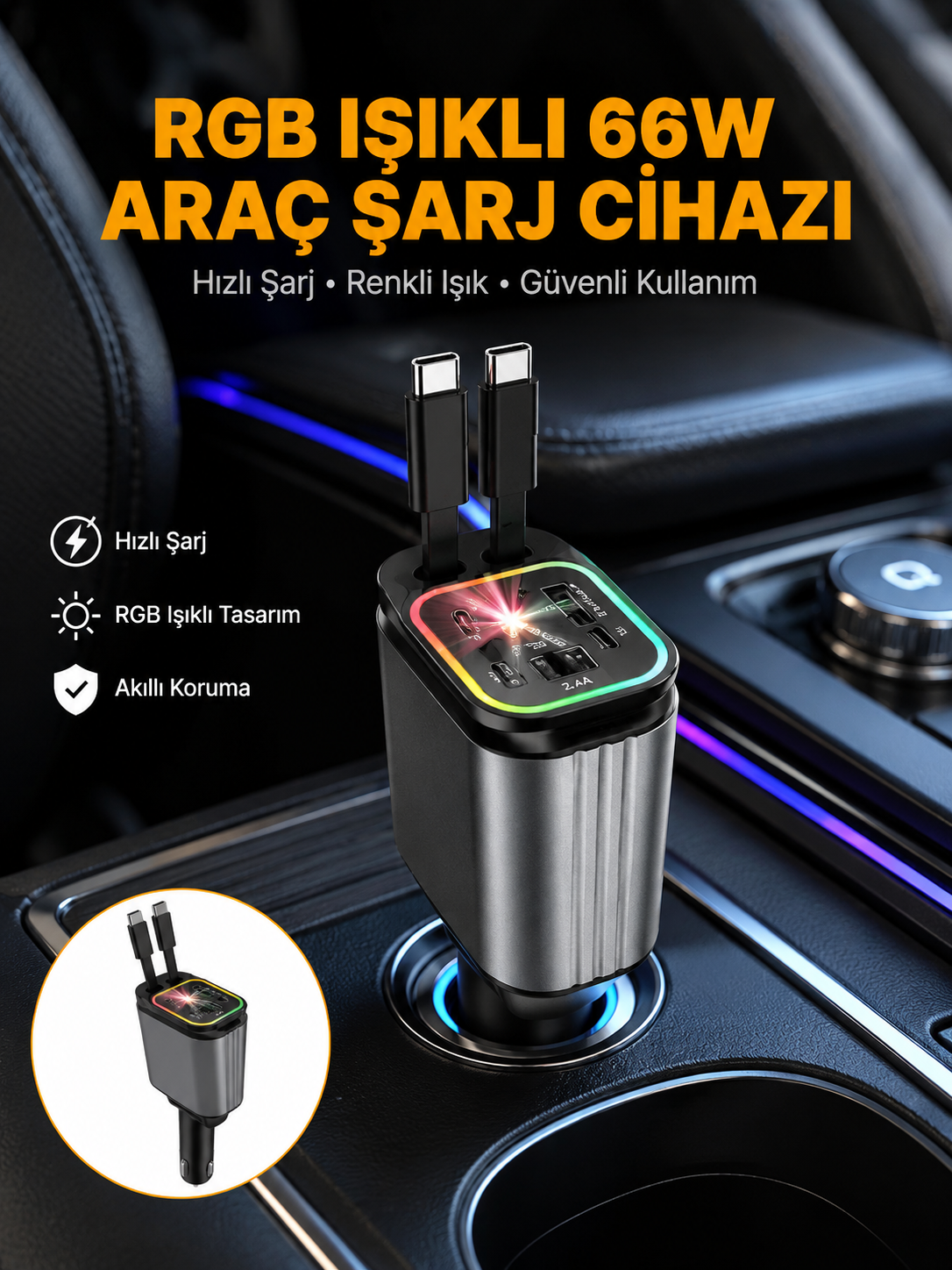 Kia, Seat, Mazda, Mitsubishi Araçlar için Çok Fonksiyonlu Araç Şarj Adaptörü Yeni Nesil - Bayi Depom Kia, Seat, Mazda, Mitsubishi Araçlar için Çok Fonksiyonlu Araç Şarj Adaptörü Yeni Nesil - Bayi Depom