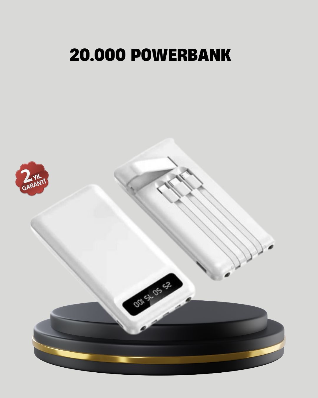 20.000 mAh 4 Çıkışlı LED Göstergeli Hızlı Şarj Powerbank - Bayi Depom 20.000 mAh 4 Çıkışlı LED Göstergeli Hızlı Şarj Powerbank - Bayi Depom