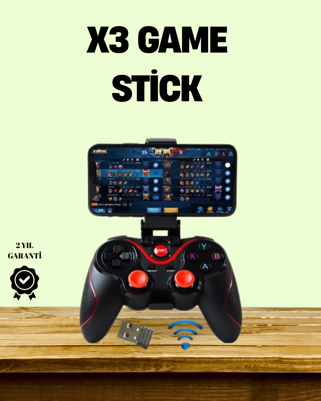 Ergonomik Tasarımlı Şarjlı Kablosuz Gamepad - Bayi Depom Ergonomik Tasarımlı Şarjlı Kablosuz Gamepad - Bayi Depom