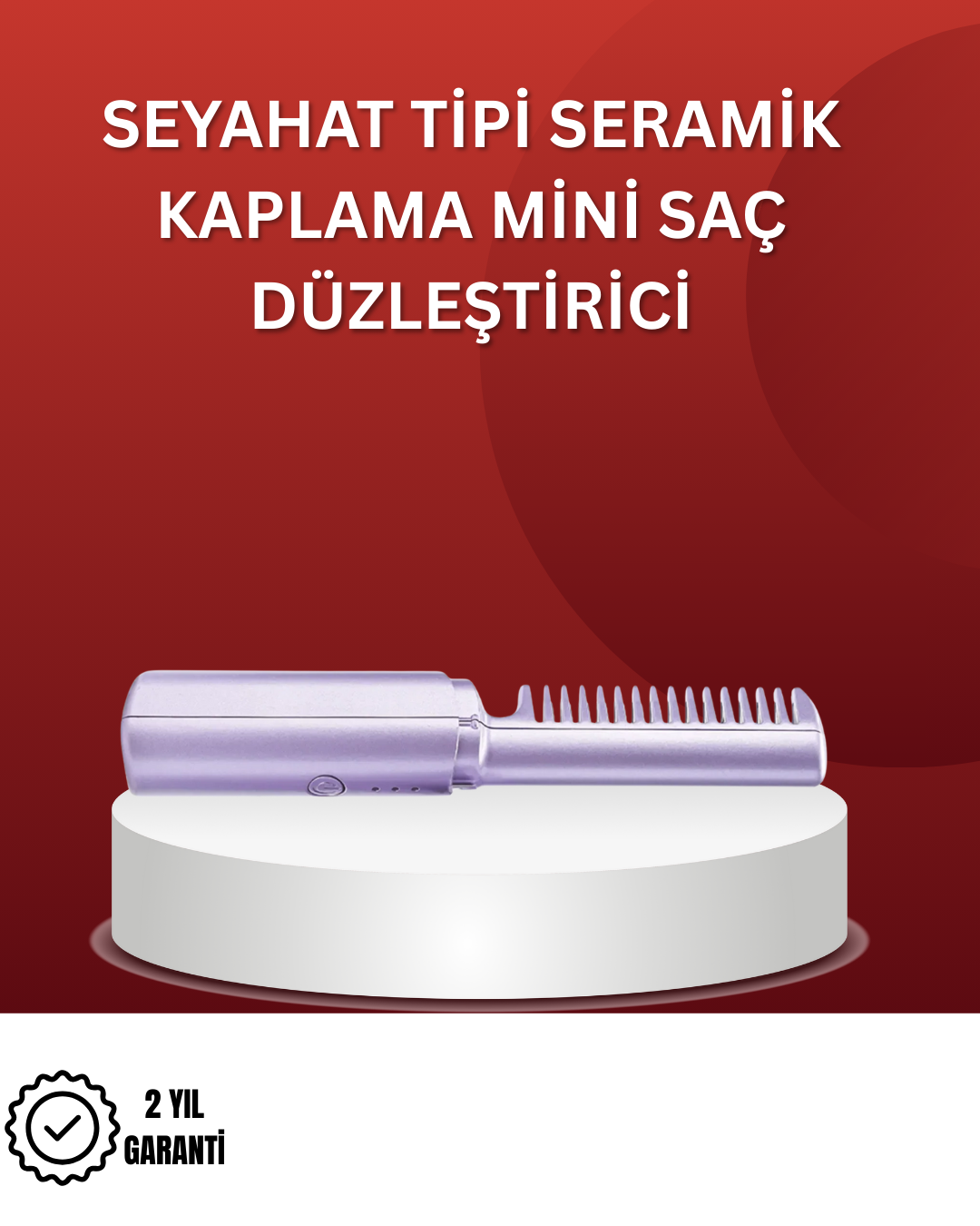Isıtmalı Saç Düzleştirici Fırça – Kablosuz ve Hafif Tasarım - Bayi Depom Isıtmalı Saç Düzleştirici Fırça – Kablosuz ve Hafif Tasarım - Bayi Depom