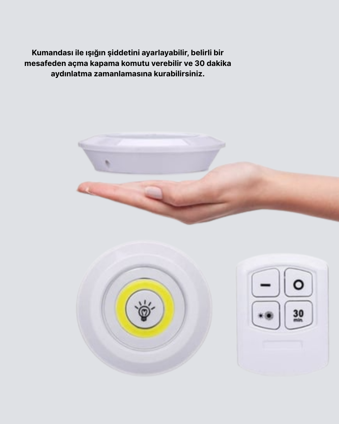 Dekoratif ve Pratik 3’lü Kumandalı Spot LED Aydınlatma - Bayi Depom