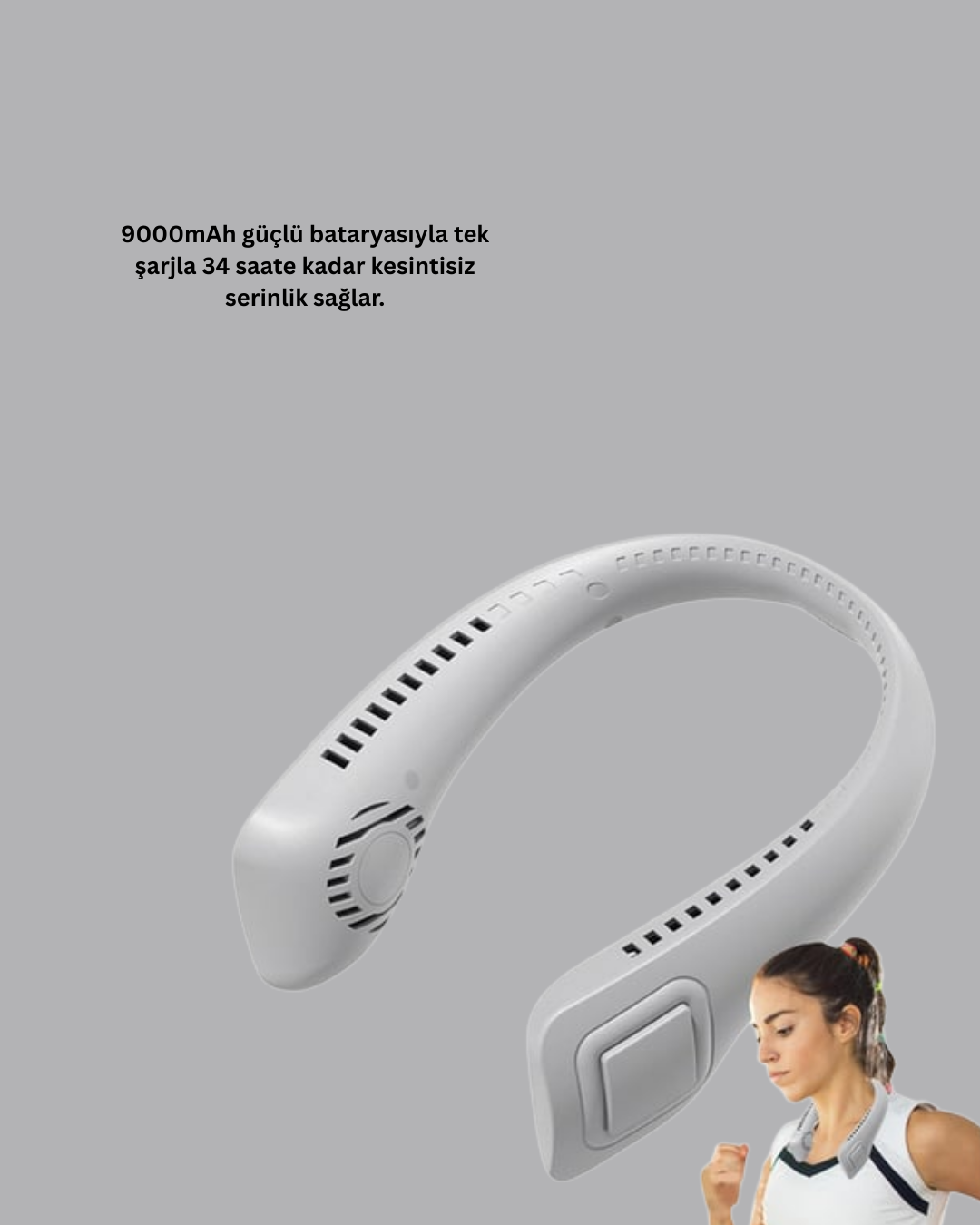 Bıçaksız Güvenli Tasarımlı Sessiz Boyun Fanı - Bayi Depom
