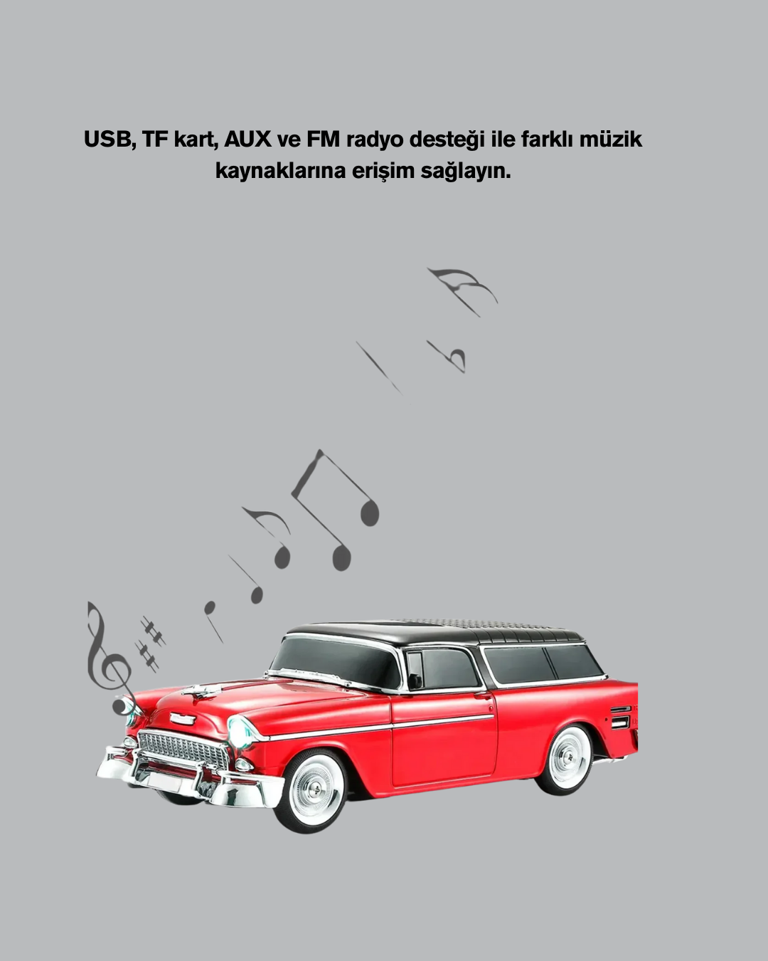 Retro Araba Şekilli Kablosuz Bluetooth Hoparlör - Bayi Depom Retro Araba Şekilli Kablosuz Bluetooth Hoparlör - Bayi Depom