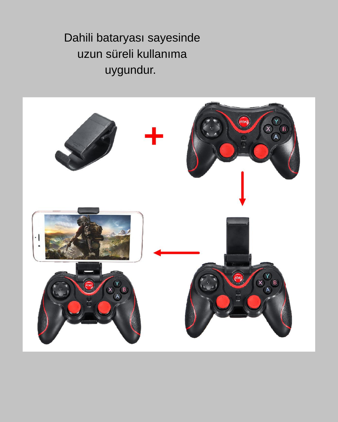 Ergonomik Tasarımlı Şarjlı Kablosuz Gamepad - Bayi Depom Ergonomik Tasarımlı Şarjlı Kablosuz Gamepad - Bayi Depom