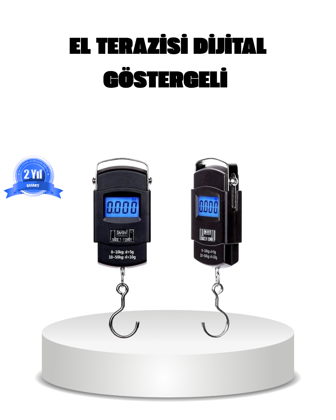 Dijital El Kantarı – 50 Kg Taşıma Kapasiteli, Taşınabilir Hassas Tartı - Bayi Depom
