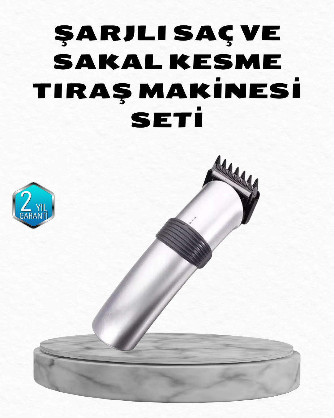 Profesyonel Şarjlı Saç ve Sakal Kesme Makinesi – Paslanmaz Çelik Bıçaklı, Ergonomik ve Sessiz Motorlu - Bayi Depom Profesyonel Şarjlı Saç ve Sakal Kesme Makinesi – Paslanmaz Çelik Bıçaklı, Ergonomik ve Sessiz Motorlu - Bayi Depom