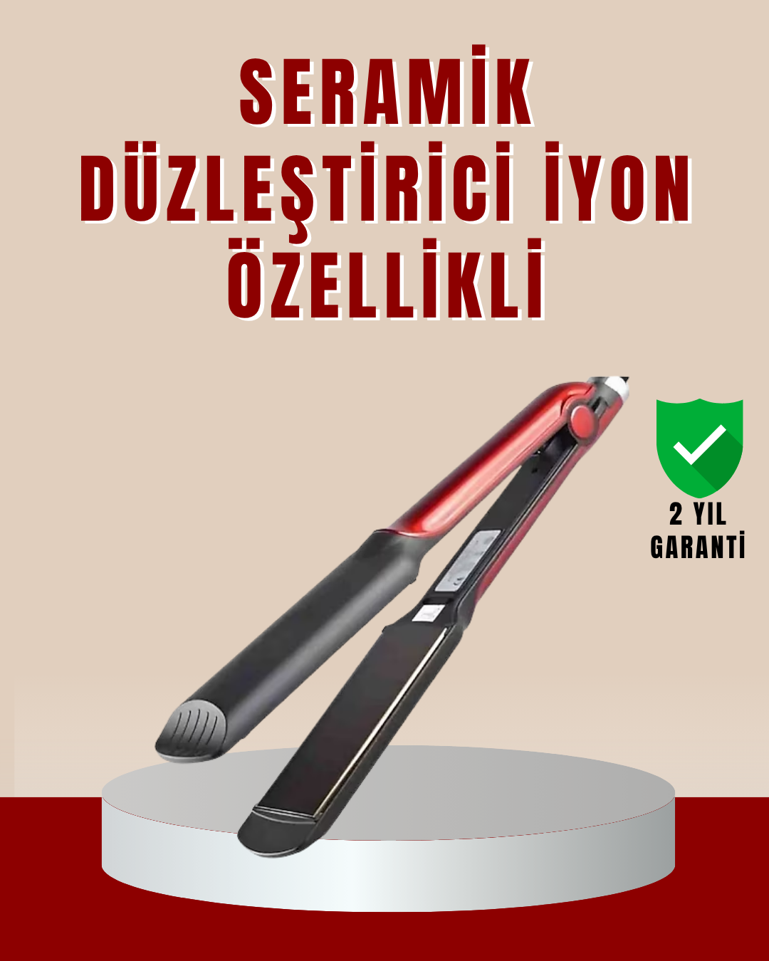 Profesyonel Saç Düzleştirici – 360° Döner Kablo ve Kompakt Tasarım - Bayi Depom