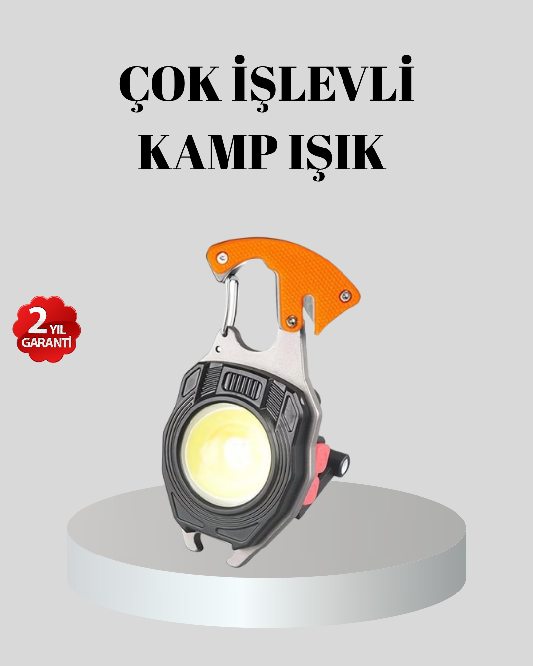 Çok Fonksiyonlu Anahtarlık Fener – Güçlü LED Işıklı, Şarjlı, Düdüklü ve Tornavidalı Mini El Feneri - Bayi Depom