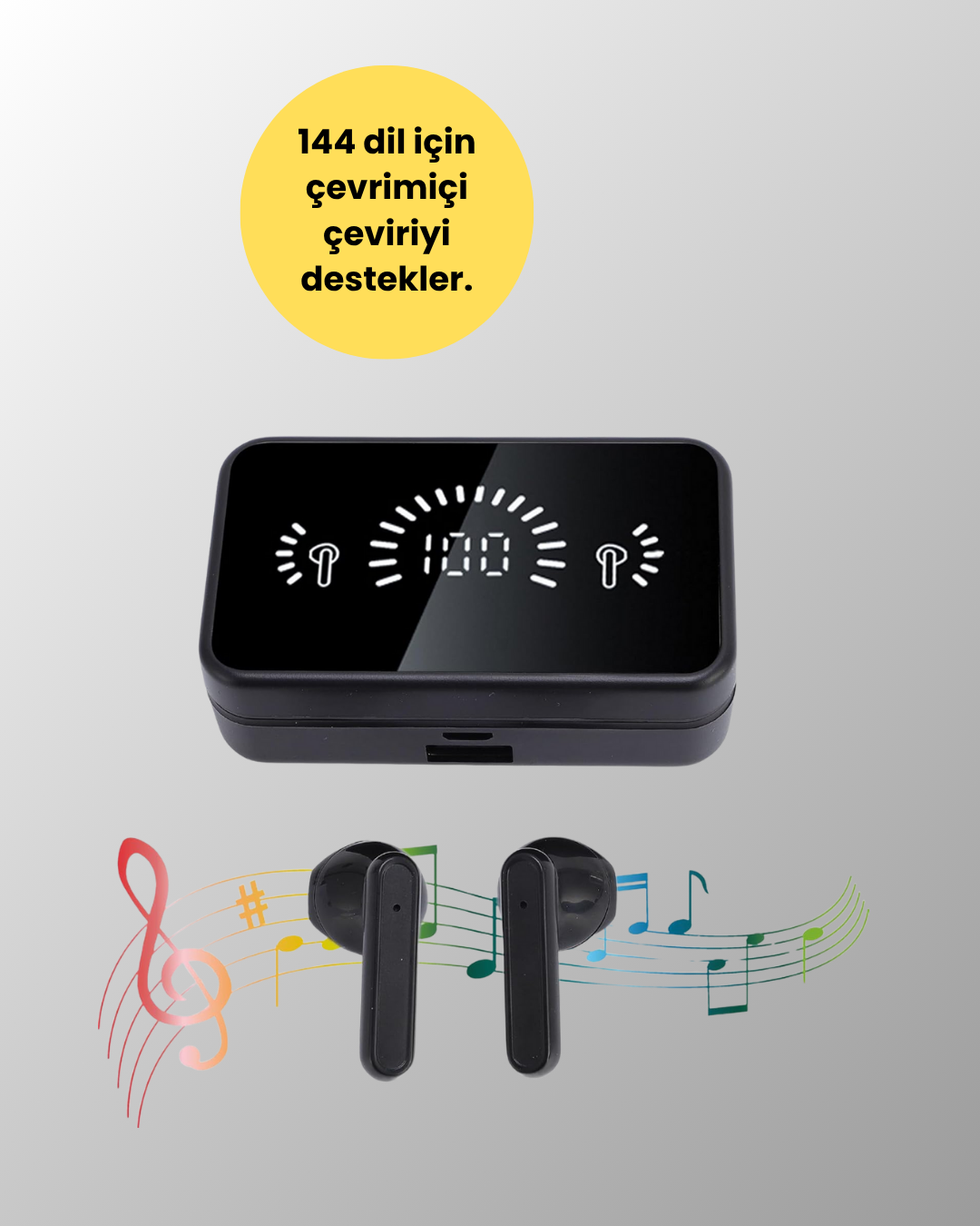 Bluetooth 5.1 Destekli  bluetooth kulaklık – ANC ve Stereo Sesli - Bayi Depom