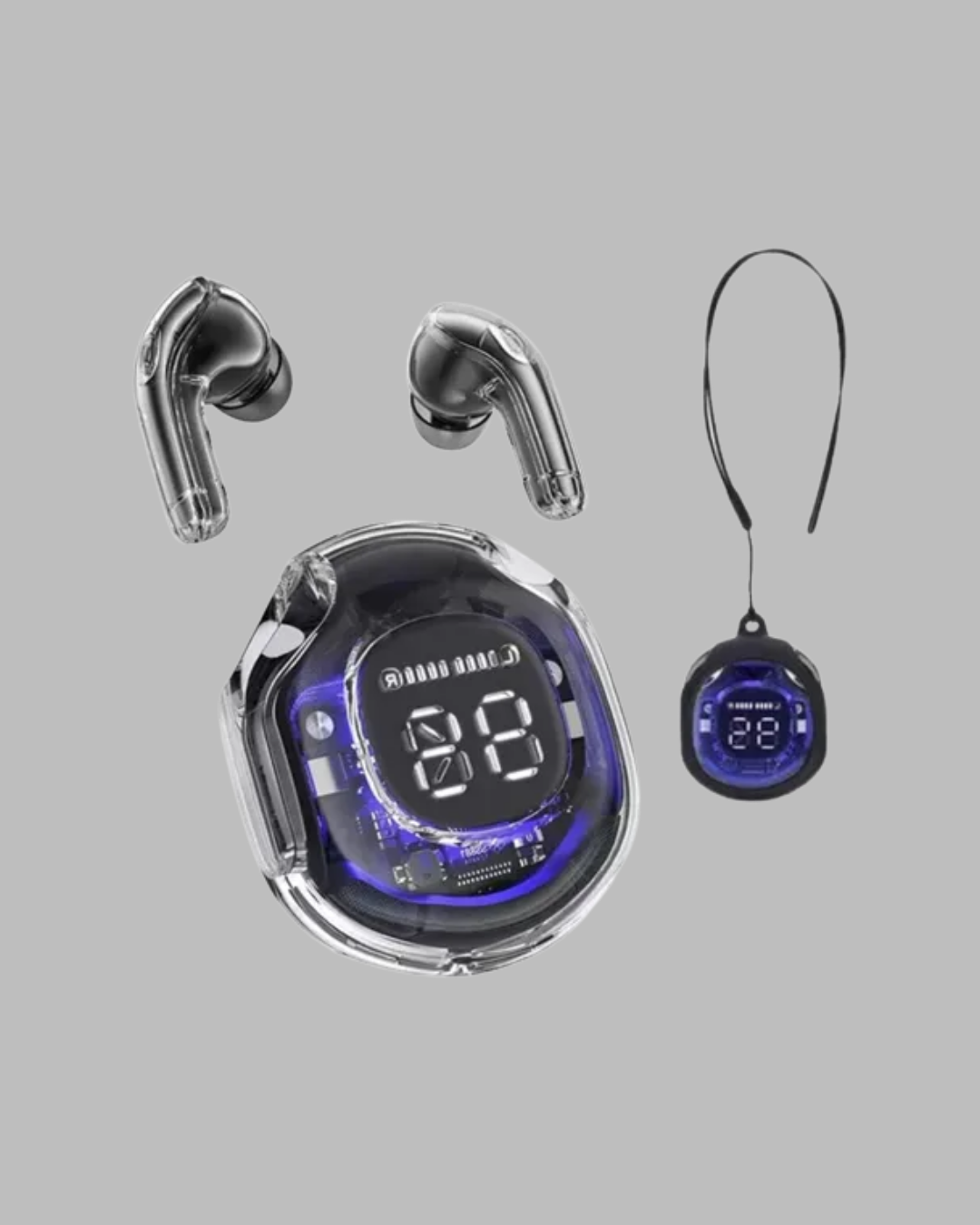 Bluetooth 5.3 Kablosuz Kulaklık 30mm Sürücü LED Ekranlı Mikrofonlu - Bayi Depom
