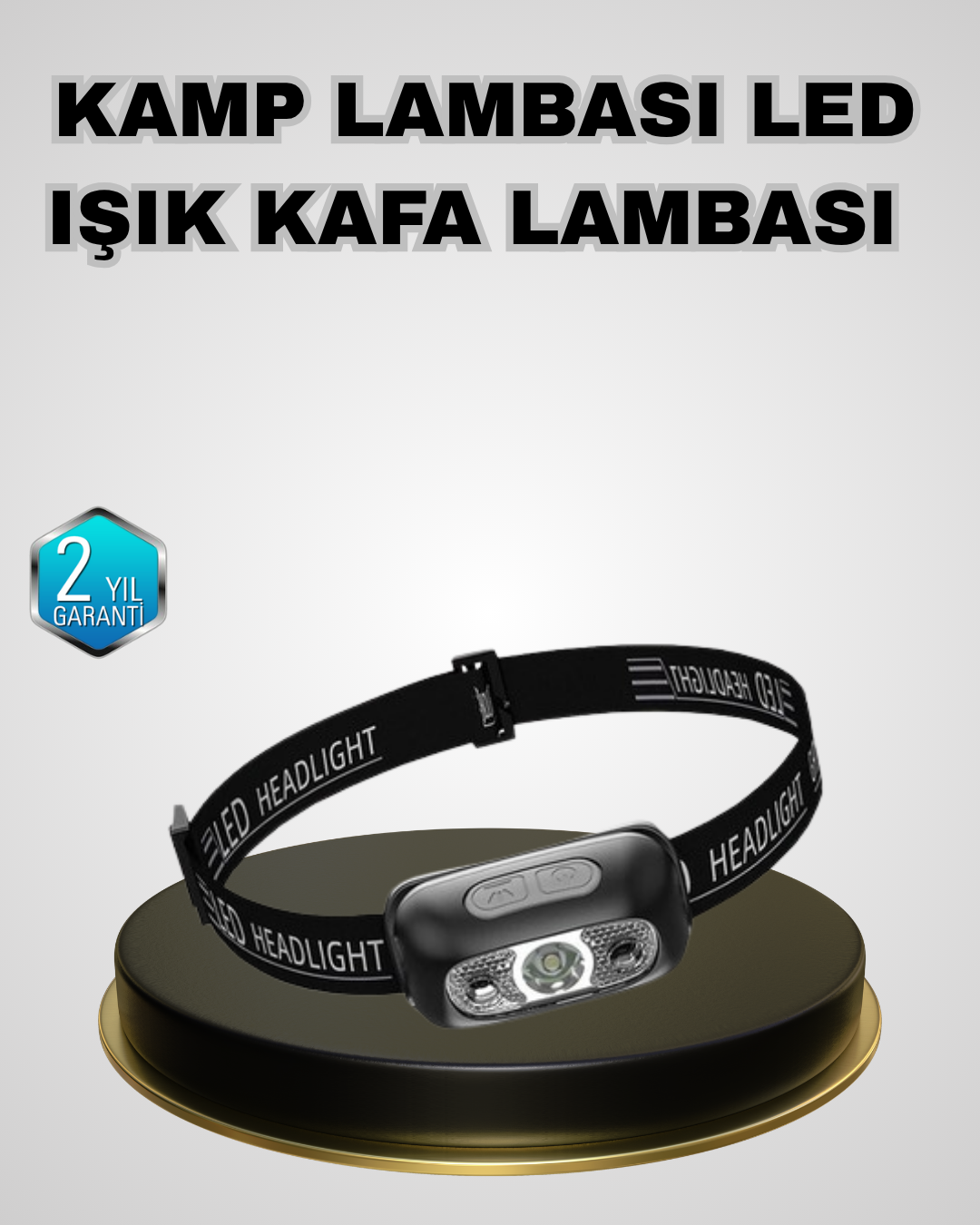 IPX5 Su Geçirmez Şarjlı LED Kafa Feneri | Hareket Sensörlü, Ayarlanabilir 60° Far - Bayi Depom