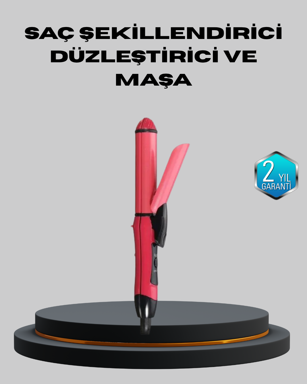 5 Kademeli Seramik Saç Düzleştirici – Düz ve Kıvırcık Mod, 26 mm Plaka, Profesyonel Saç Şekillendirme - Bayi Depom 5 Kademeli Seramik Saç Düzleştirici – Düz ve Kıvırcık Mod, 26 mm Plaka, Profesyonel Saç Şekillendirme - Bayi Depom