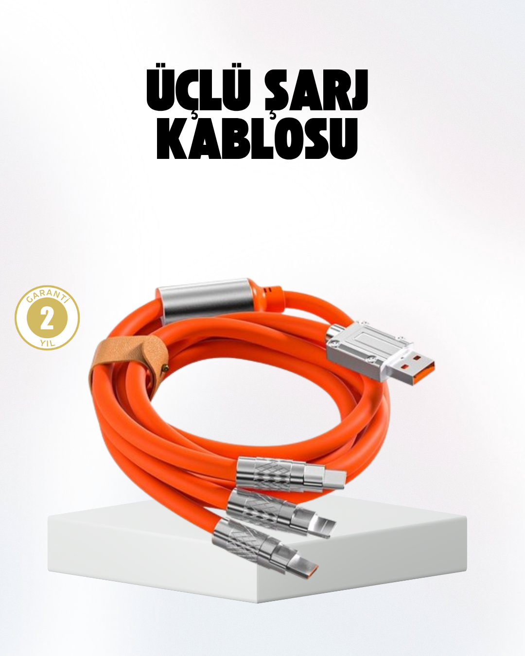 Hızlı Şarj Uyumlu Şarj Kablosu – Esnek Yapı, Güçlü Bağlantı, Yüksek Performans - Bayi Depom