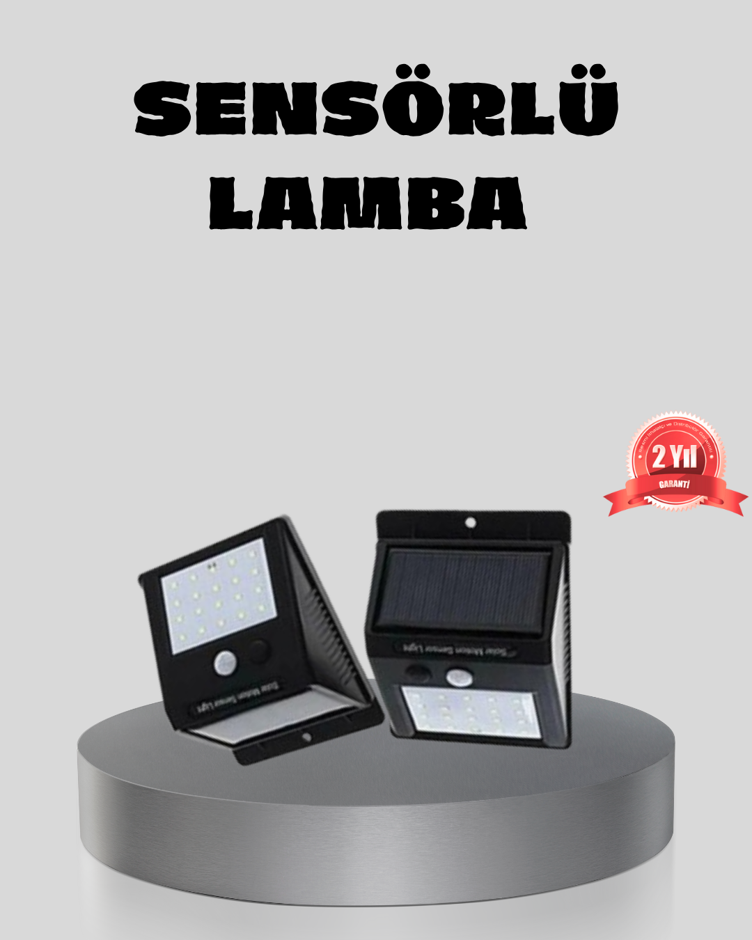 Güneş Enerjili Sensörlü Dış Mekan Duvar Lambası – 3 Modlu, 2200mAh Pil, 120° Algılama - Bayi Depom Güneş Enerjili Sensörlü Dış Mekan Duvar Lambası – 3 Modlu, 2200mAh Pil, 120° Algılama - Bayi Depom