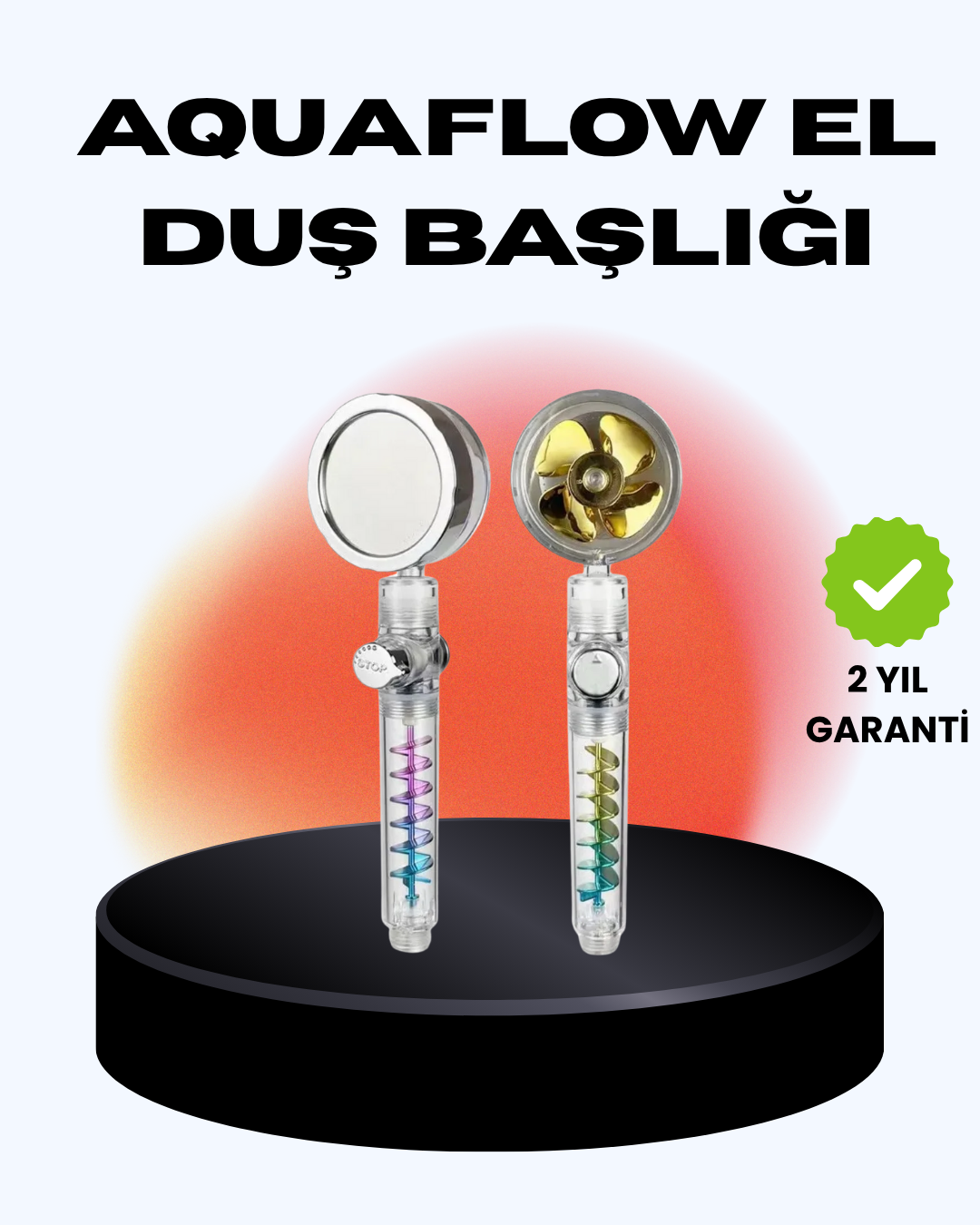 Döner Pervaneli El Duşu Başlığı – Su Tasarruflu, Basınç Artırıcı, Yağmur Etkili - Bayi Depom