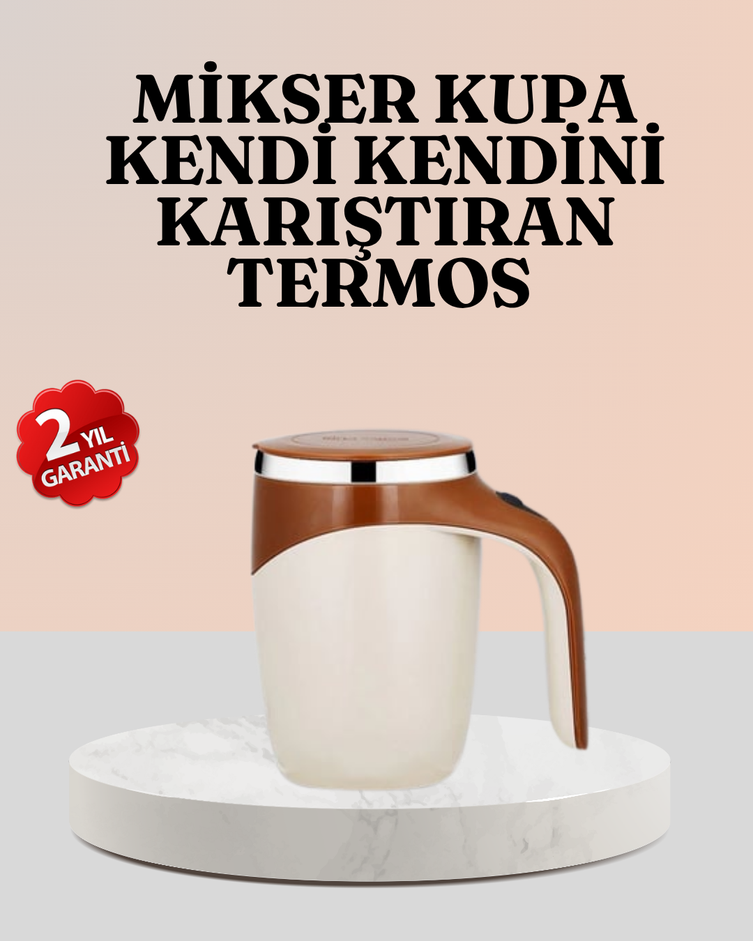 Paslanmaz Çelik Şarjlı Karıştırma Kupa – Otomatik Manyetik Blender Fincan - Bayi Depom