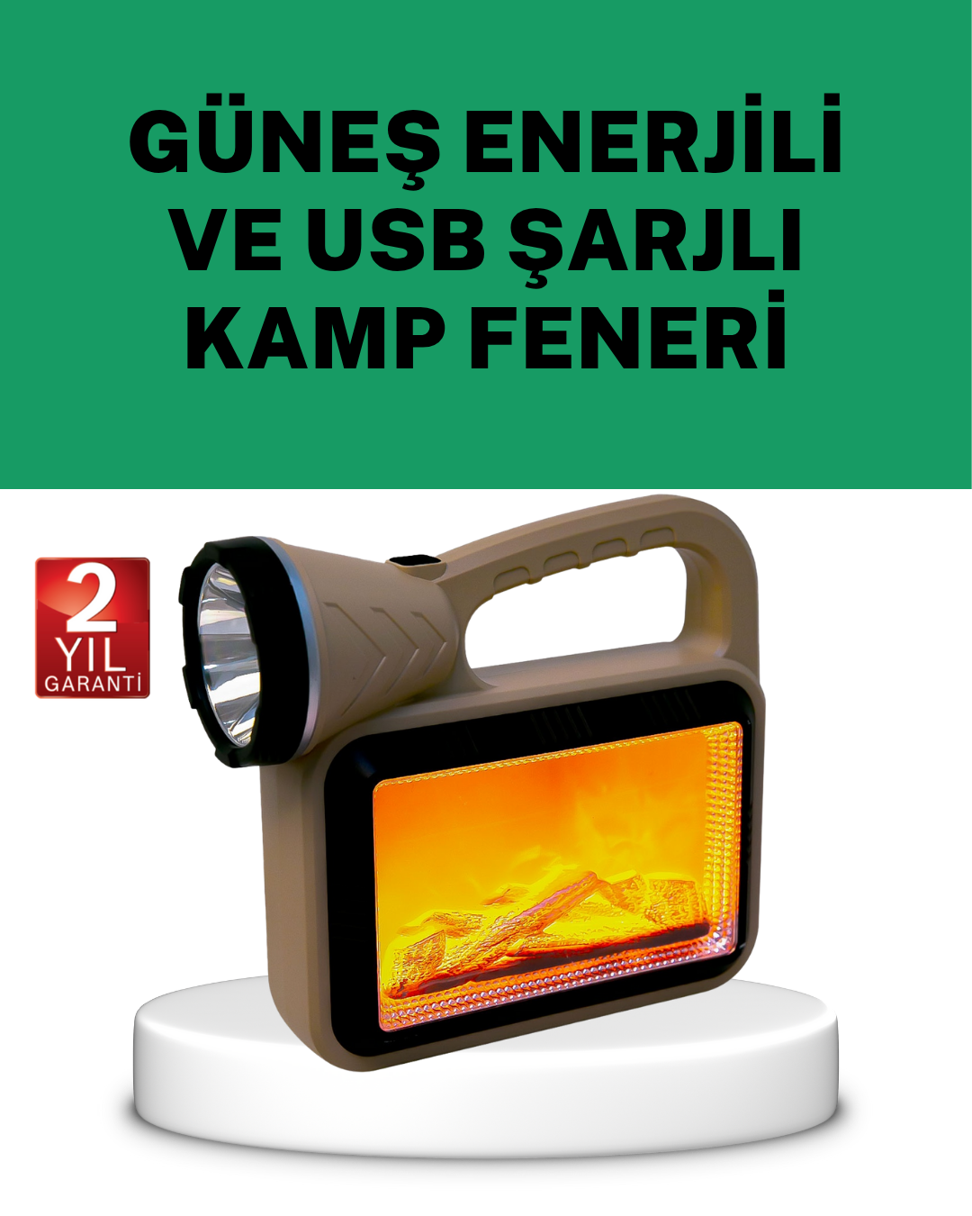 Güneş Enerjili Alev Efektli Lamba – COB Teknolojili, Dış Mekan Aydınlatma - Bayi Depom