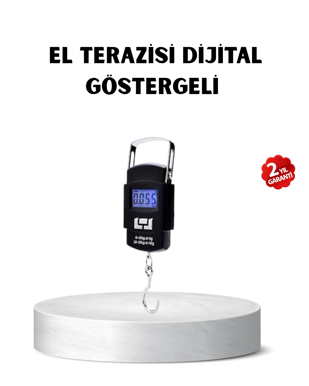 Portatif Dijital El Kantarı – Bavul, Kargo ve Paket Tartı Cihazı 50 Kg - Bayi Depom