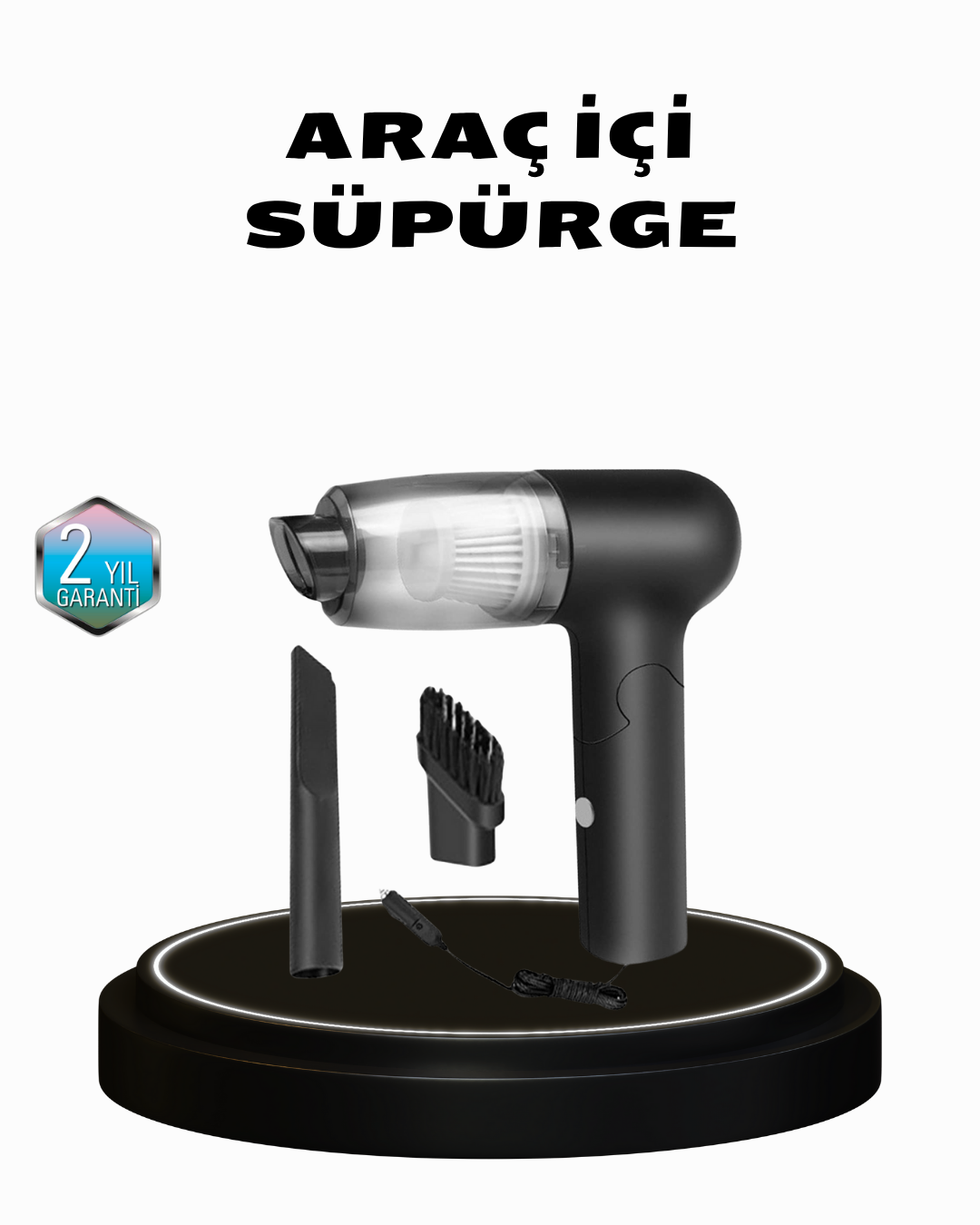 Taşınabilir Vakumlu Araç Süpürgesi – Katlanabilir Sap, Yıkanabilir Filtre, 120W Motor - Bayi Depom Taşınabilir Vakumlu Araç Süpürgesi – Katlanabilir Sap, Yıkanabilir Filtre, 120W Motor - Bayi Depom