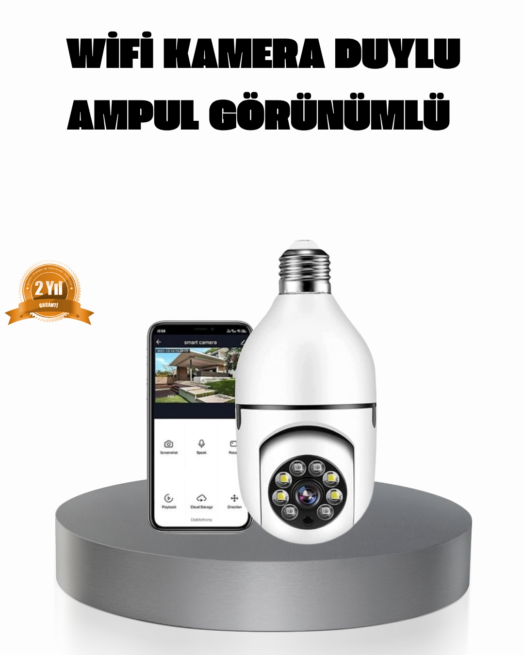 360° Akıllı Güvenlik Kamerası – Duya Takılabilir, Wi-Fi Bağlantılı, Hareket Sensörlü - Bayi Depom 360° Akıllı Güvenlik Kamerası – Duya Takılabilir, Wi-Fi Bağlantılı, Hareket Sensörlü - Bayi Depom