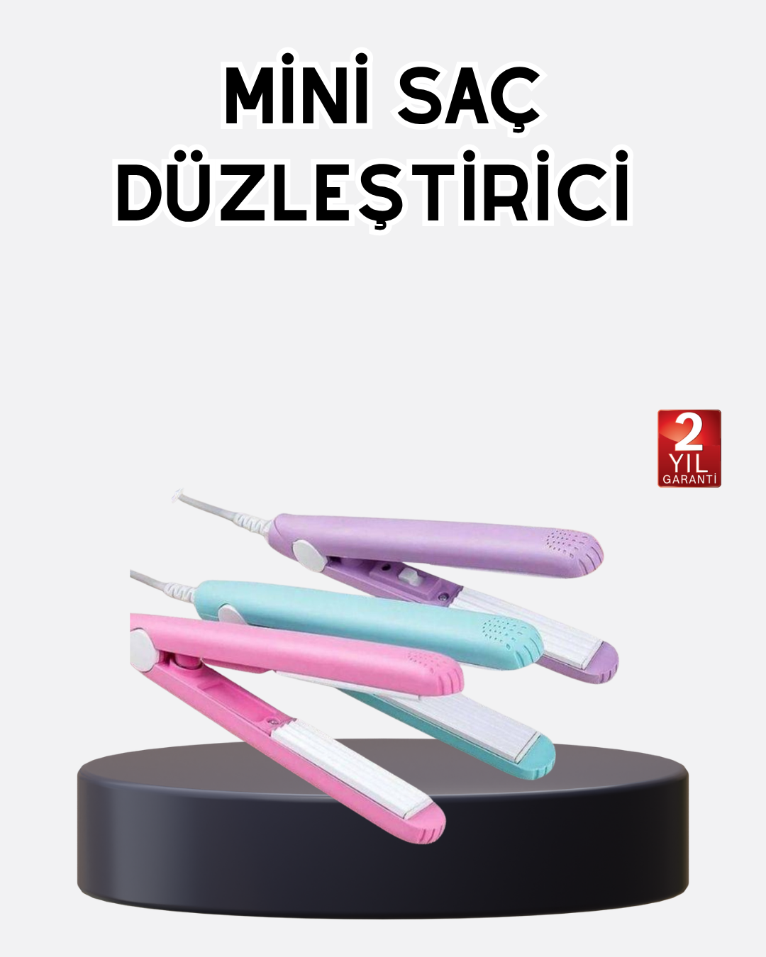 Seyahat Tipi Mini Saç Düzleştirici – Seramik Kaplama, Hızlı Isınma, Kompakt Tasarım - Bayi Depom