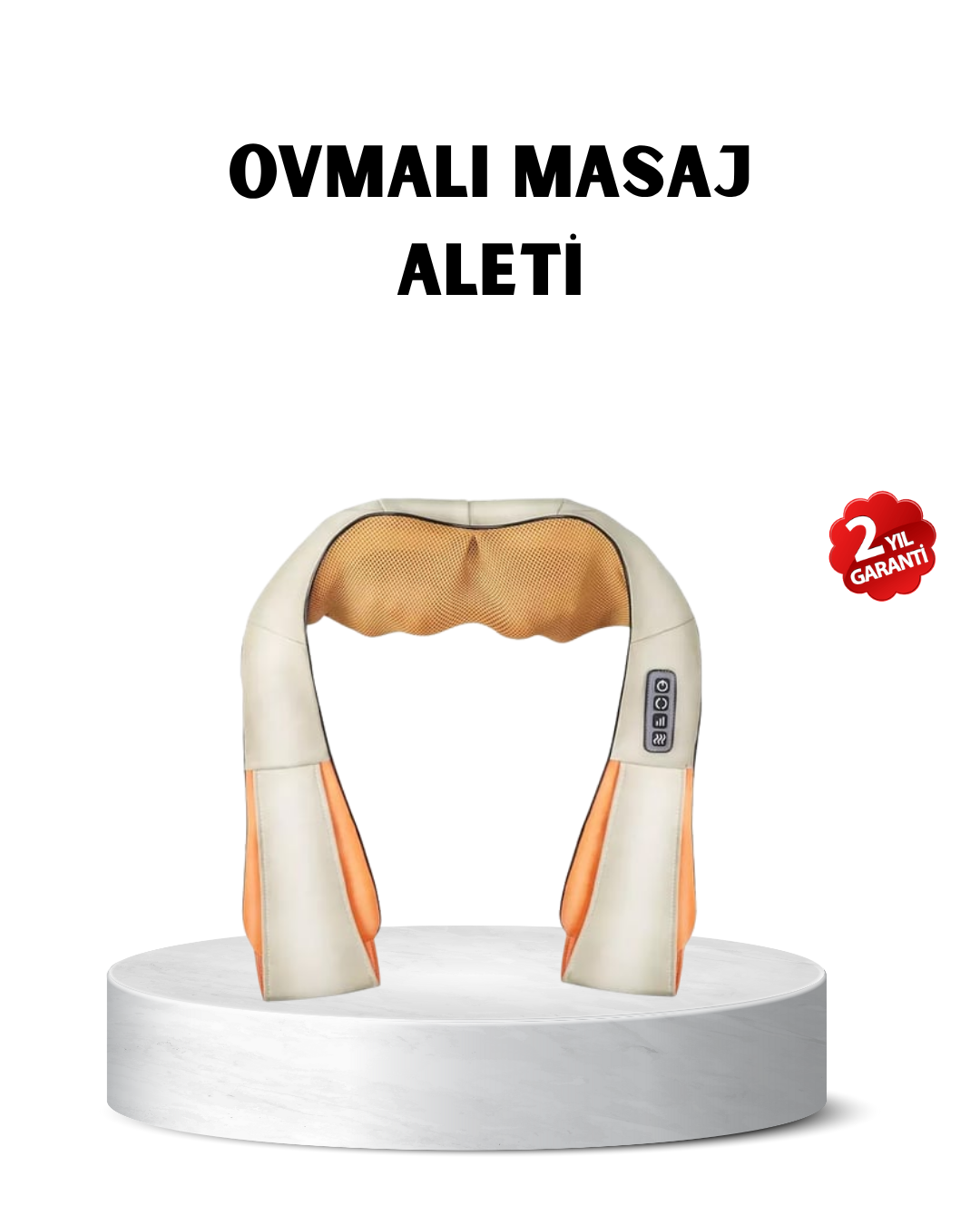 Ergonomik Ovmalı Masaj Aleti – Isıtmalı, Yoğurmalı, Boyun ve Bel Rahatlatıcı Masaj Makinesi - Bayi Depom