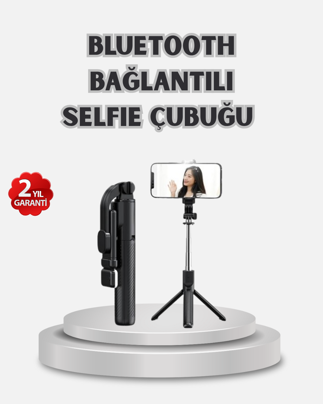 Kablosuz Bluetooth Selfie Çubuğu – 360° Dönebilir Başlık, Taşınabilir ve Şık Tasarım - Bayi Depom Kablosuz Bluetooth Selfie Çubuğu – 360° Dönebilir Başlık, Taşınabilir ve Şık Tasarım - Bayi Depom