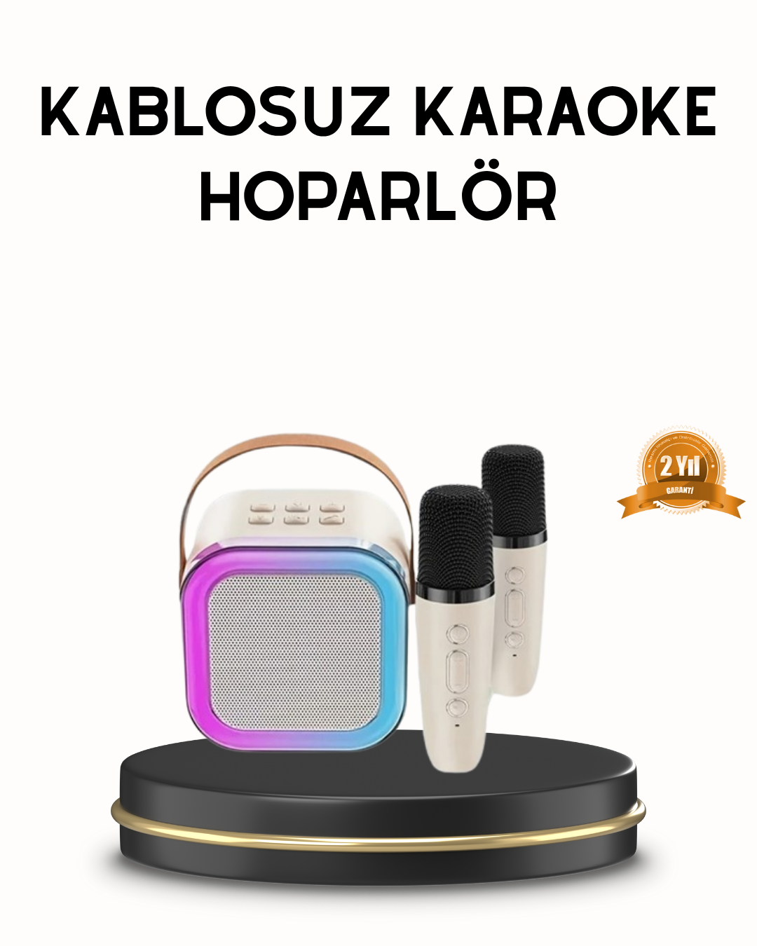 Bluetooth Karaoke Hoparlör Renkli LED Işıklı ve Type-C Şarjlı - Bayi Depom Bluetooth Karaoke Hoparlör Renkli LED Işıklı ve Type-C Şarjlı - Bayi Depom