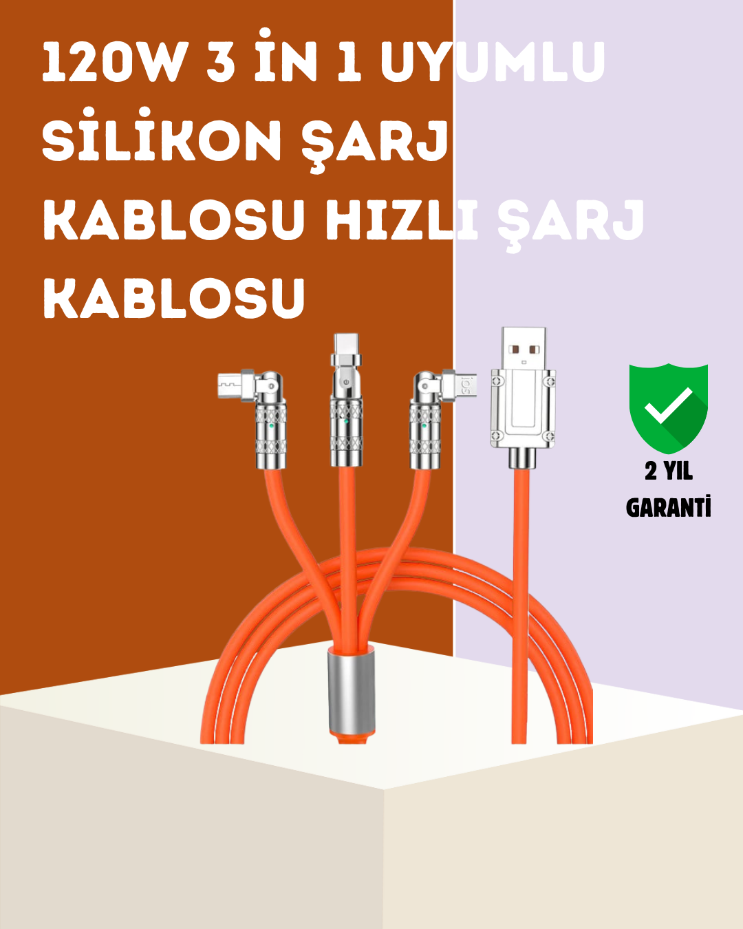 120 W Hızlı Çözüm Sunan 3'ü 1 USB Şarj Kablosu– Sağlam Gövde - Bayi Depom 120 W Hızlı Çözüm Sunan 3'ü 1 USB Şarj Kablosu– Sağlam Gövde - Bayi Depom
