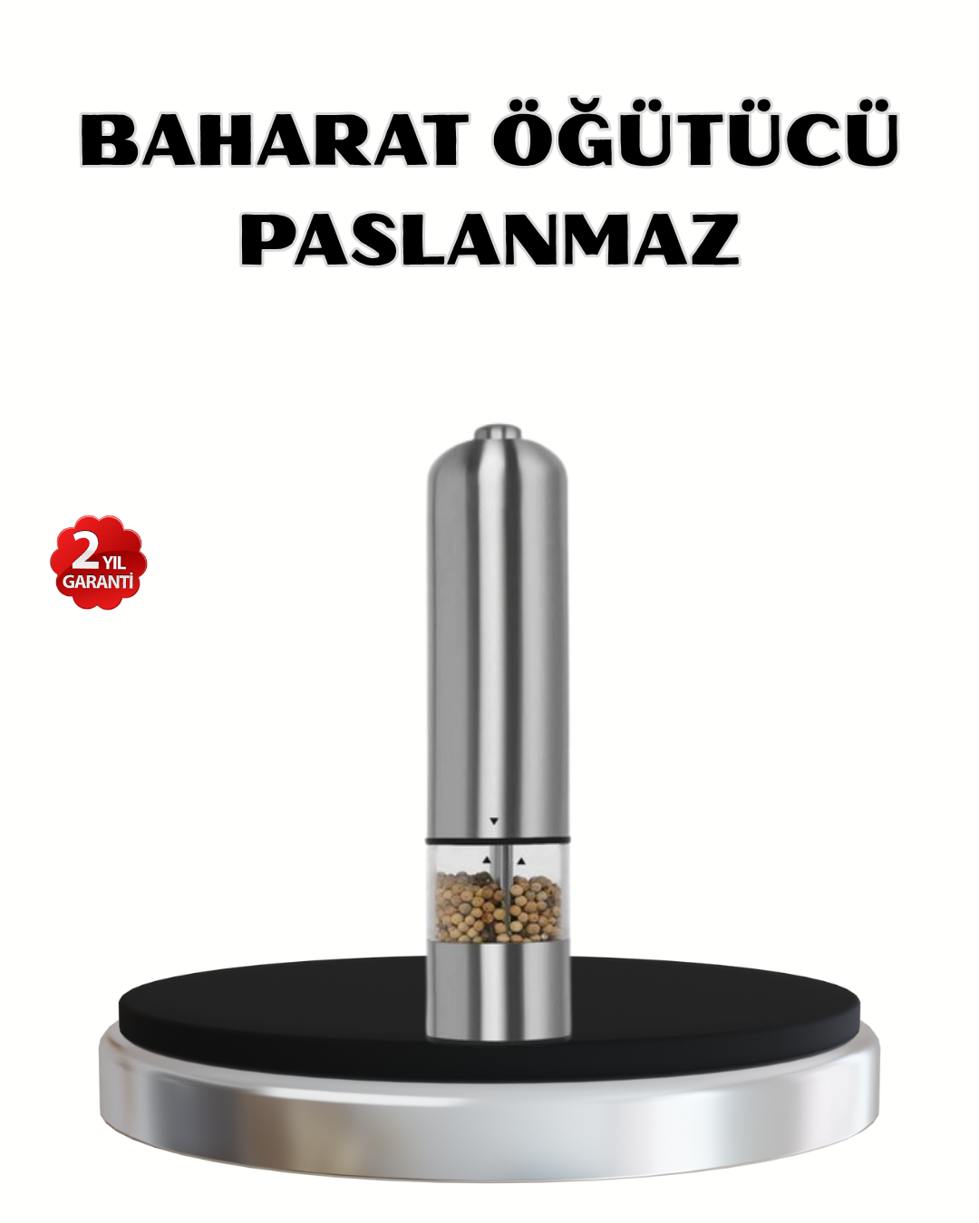 Modern Otomatik Baharat Öğütücü Seti – Pilli, Paslanmaz Çelik, LED Aydınlatmalı - Bayi Depom Modern Otomatik Baharat Öğütücü Seti – Pilli, Paslanmaz Çelik, LED Aydınlatmalı - Bayi Depom