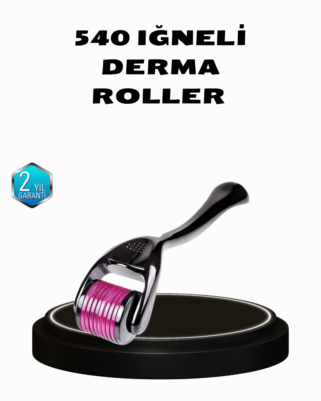 Derma Roller Titanyum İğneli Cilt Yenileyici – Akne, Kırışıklık ve Leke Karşıtı - Bayi Depom