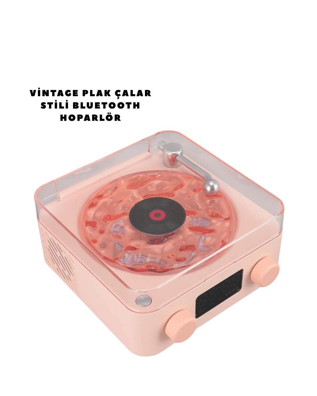 Retro Bluetooth Hoparlör PEMBE - Bayi Depom Retro Bluetooth Hoparlör PEMBE - Bayi Depom