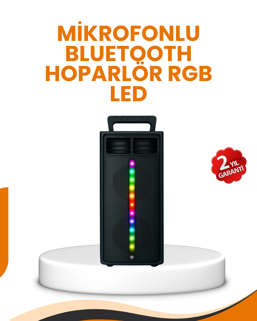 Bluetooth Işıklı Hoparlör – 2x5W Güç | USB + TF Kart + FM Radyo | Siyah Renk - Bayi Depom Bluetooth Işıklı Hoparlör – 2x5W Güç | USB + TF Kart + FM Radyo | Siyah Renk - Bayi Depom