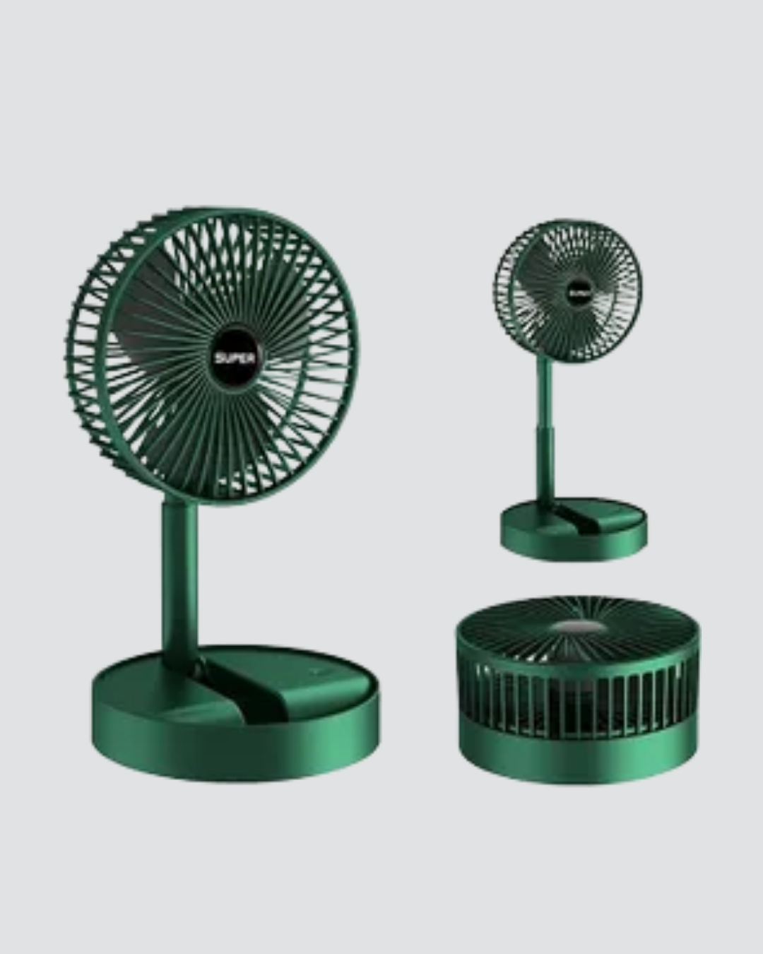 Şarjlı Katlanabilir Mini Fan – 3 Kademe Hız Ayarı, Taşınabilir Tasarım - Bayi Depom