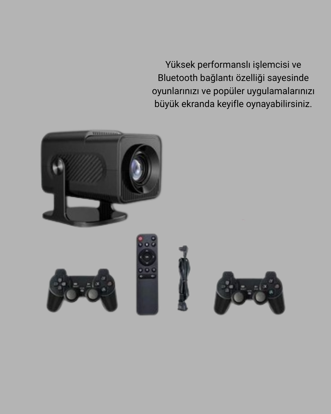Android Projeksiyon Game Box – 1280x720p HD Çözünürlük, Bluetooth,HDMI ve USB Girişli - Bayi Depom