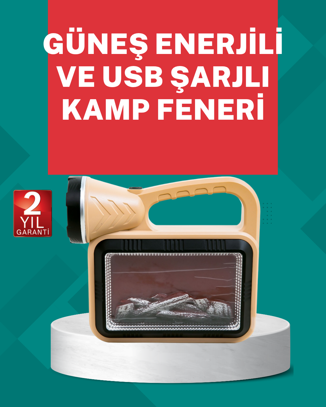 Alev Efektli Güneş Enerjili Lamba – Su Geçirmez - Bayi Depom