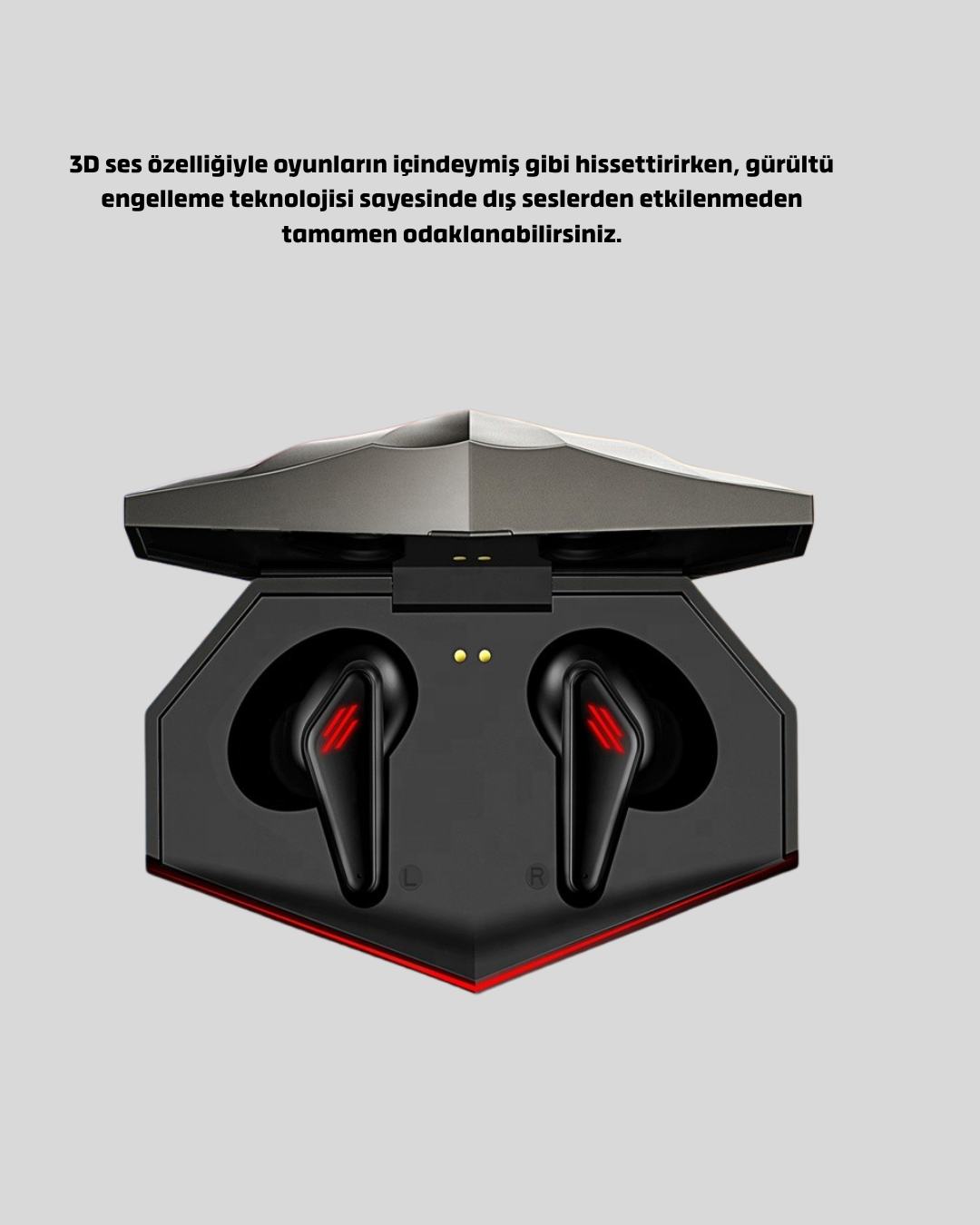 Kablosuz Bluetooth Kulaklık Düşük Gecikmeli 3D Ses ve LED Işıklı Tasarım - Bayi Depom Kablosuz Bluetooth Kulaklık Düşük Gecikmeli 3D Ses ve LED Işıklı Tasarım - Bayi Depom