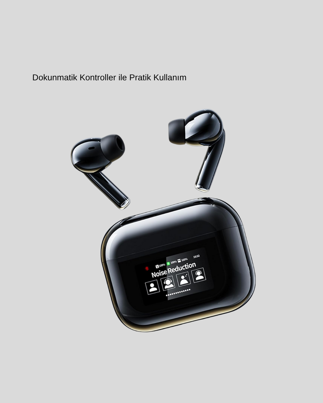 Aktif Gürültü Engelleme (ANC) Kablosuz Bluetooth Kulaklık – Dijital Ekranlı, Dokunmatik ve Uzun Pil Ömürlü - Bayi Depom Aktif Gürültü Engelleme (ANC) Kablosuz Bluetooth Kulaklık – Dijital Ekranlı, Dokunmatik ve Uzun Pil Ömürlü - Bayi Depom
