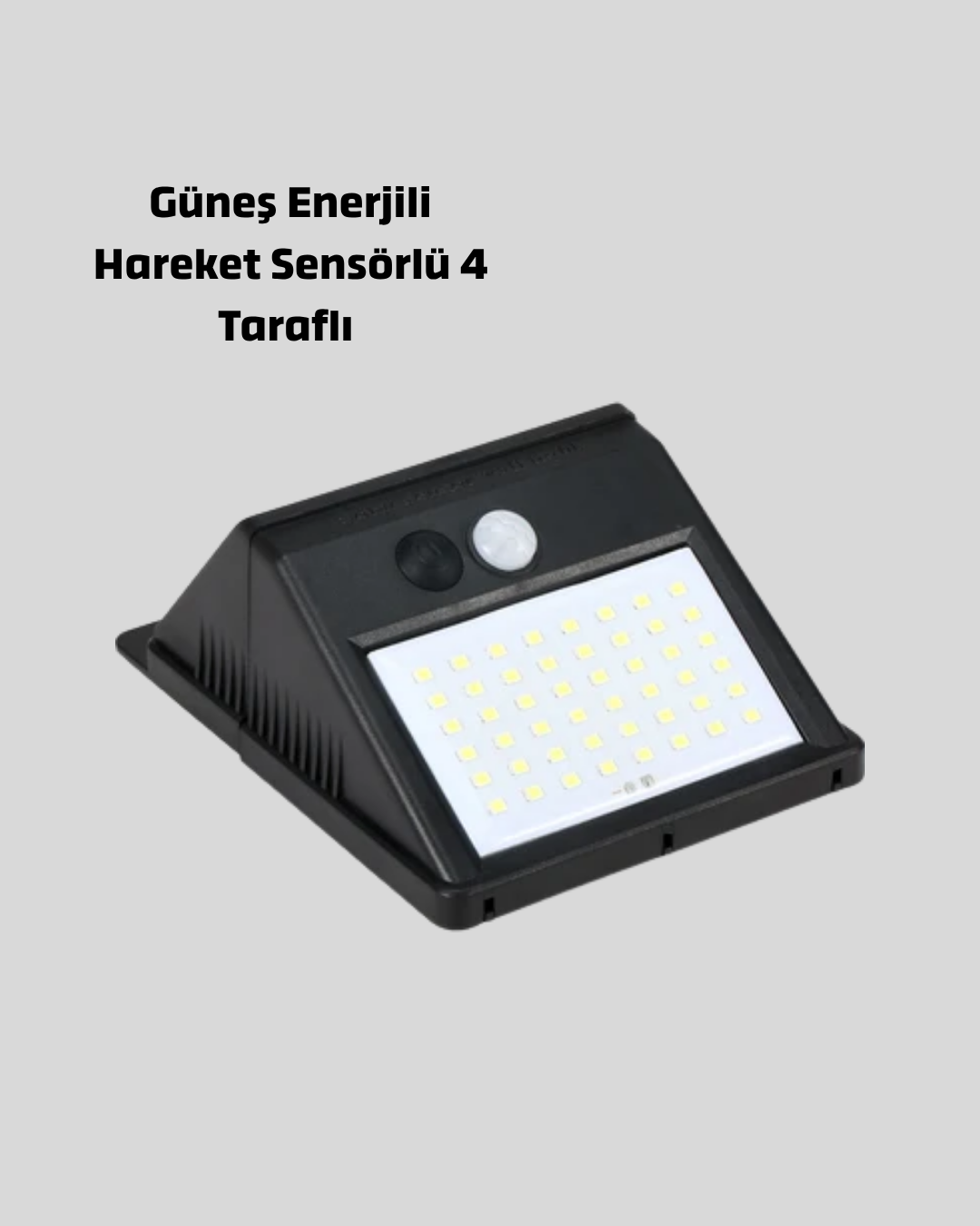 Güneş Enerjili Sensörlü Dış Mekan Duvar Lambası – 3 Modlu, 2200mAh Pil, 120° Algılama - Bayi Depom