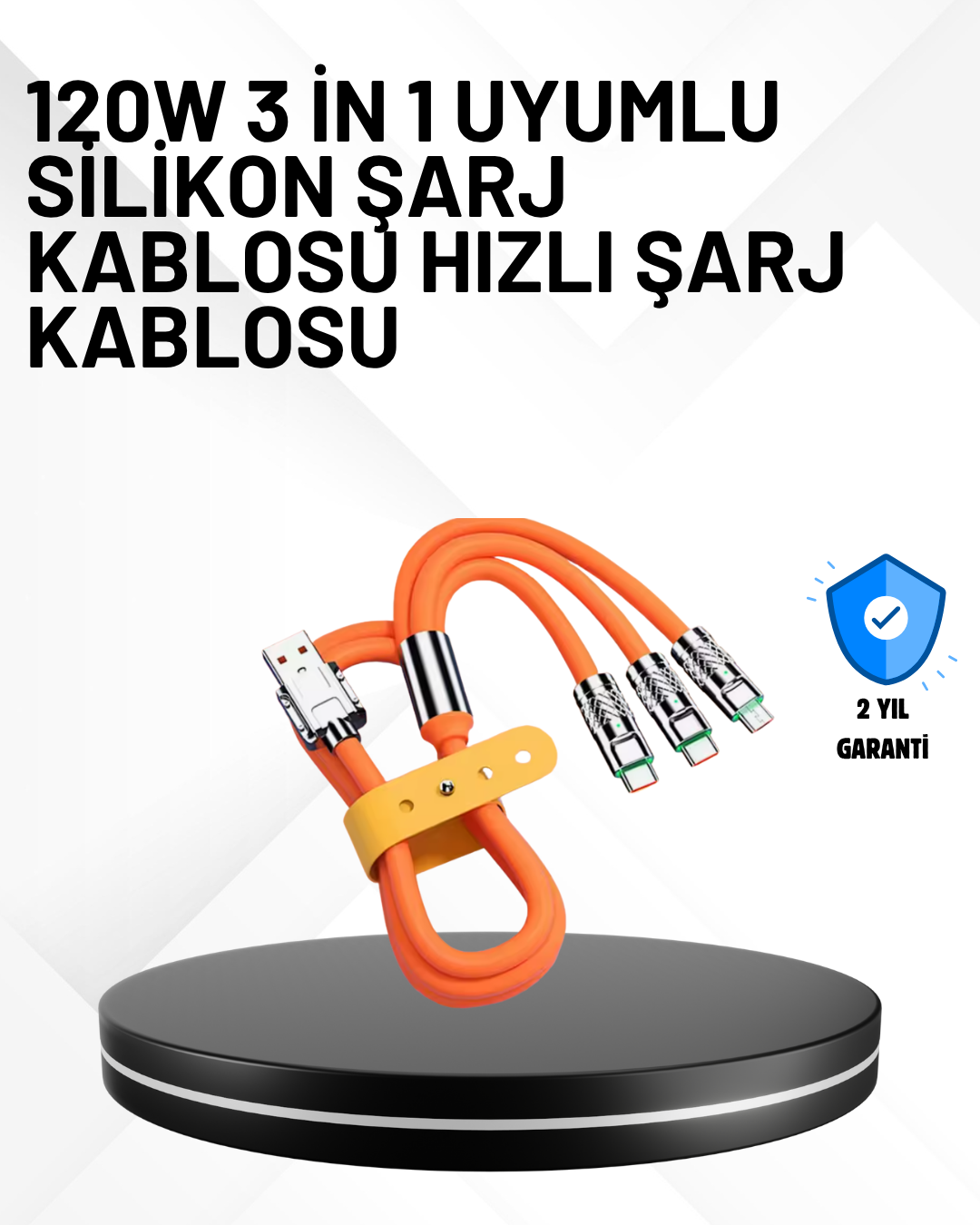 3’ü 1 Arada Kablo – 120W Hızlı Şarj ve Veri Aktarımı Özellikli - Bayi Depom 3’ü 1 Arada Kablo – 120W Hızlı Şarj ve Veri Aktarımı Özellikli - Bayi Depom