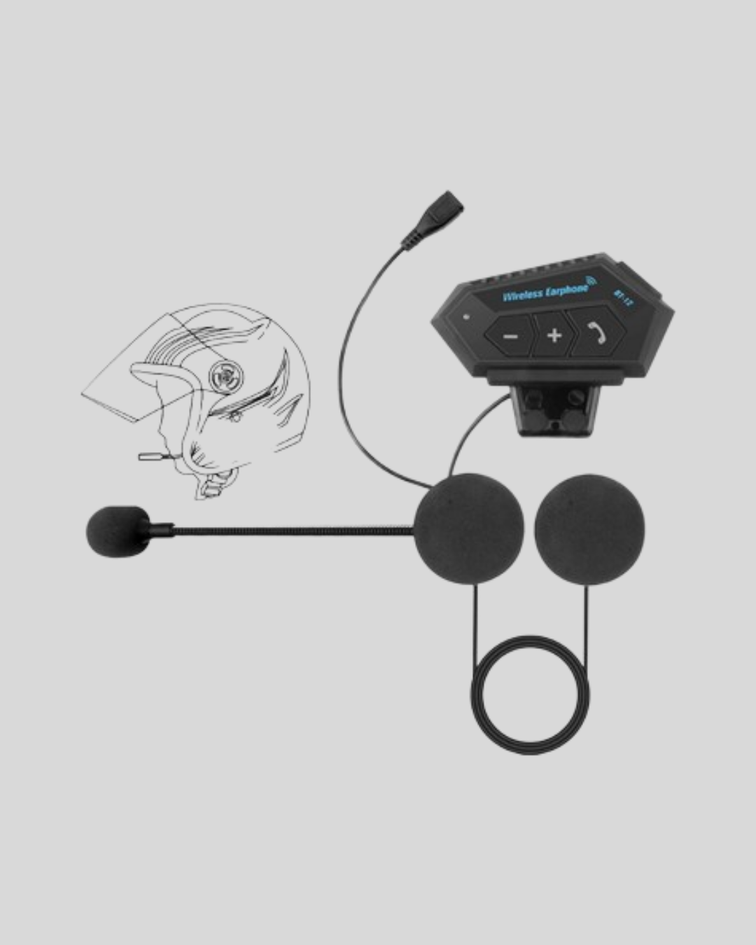 BT22 Kask Bluetooth Kulaklık 5.0 – Suya Dayanıklı, Gürültü Önleyici, Uzun Pil Ömürlü Yeni Nesil - Bayi Depom