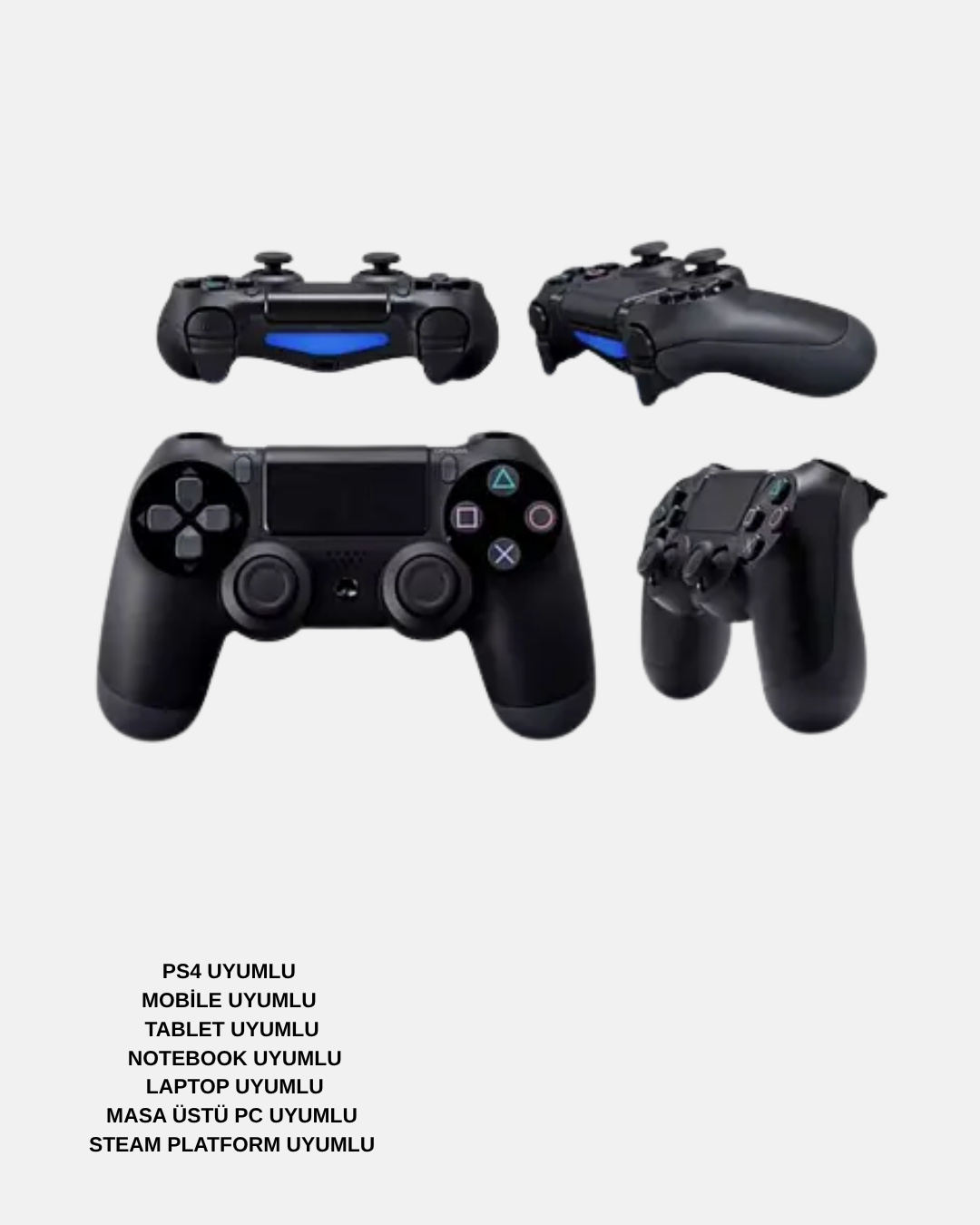 Bluetooth Oyun Kolu – Titreşimli, PS4, Steam, PC, Mobil ve Tablet Uyumlu - Bayi Depom