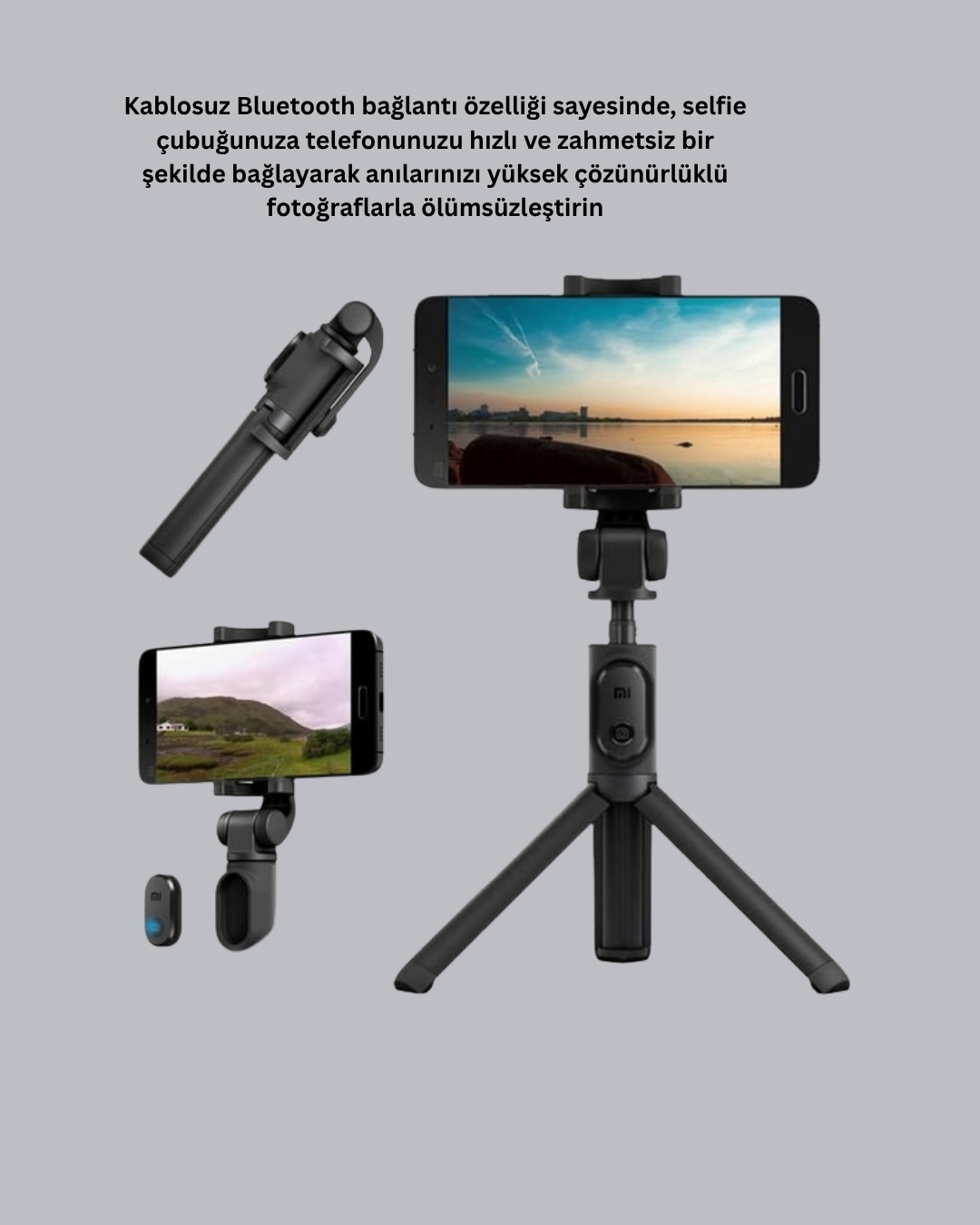 Kablosuz Bluetooth Selfie Çubuğu – 360° Dönebilir Başlık, Taşınabilir ve Şık Tasarım - Bayi Depom Kablosuz Bluetooth Selfie Çubuğu – 360° Dönebilir Başlık, Taşınabilir ve Şık Tasarım - Bayi Depom